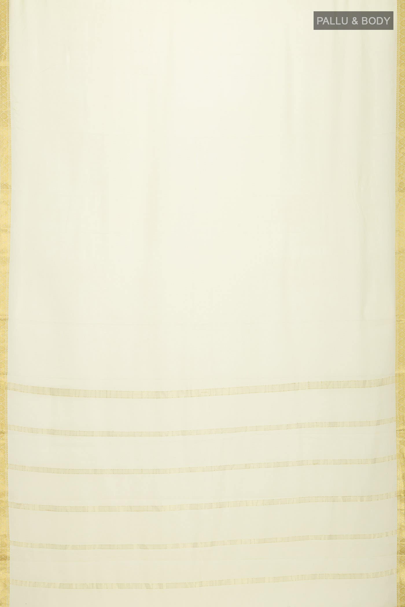 Cream Mysore Crepe Saree