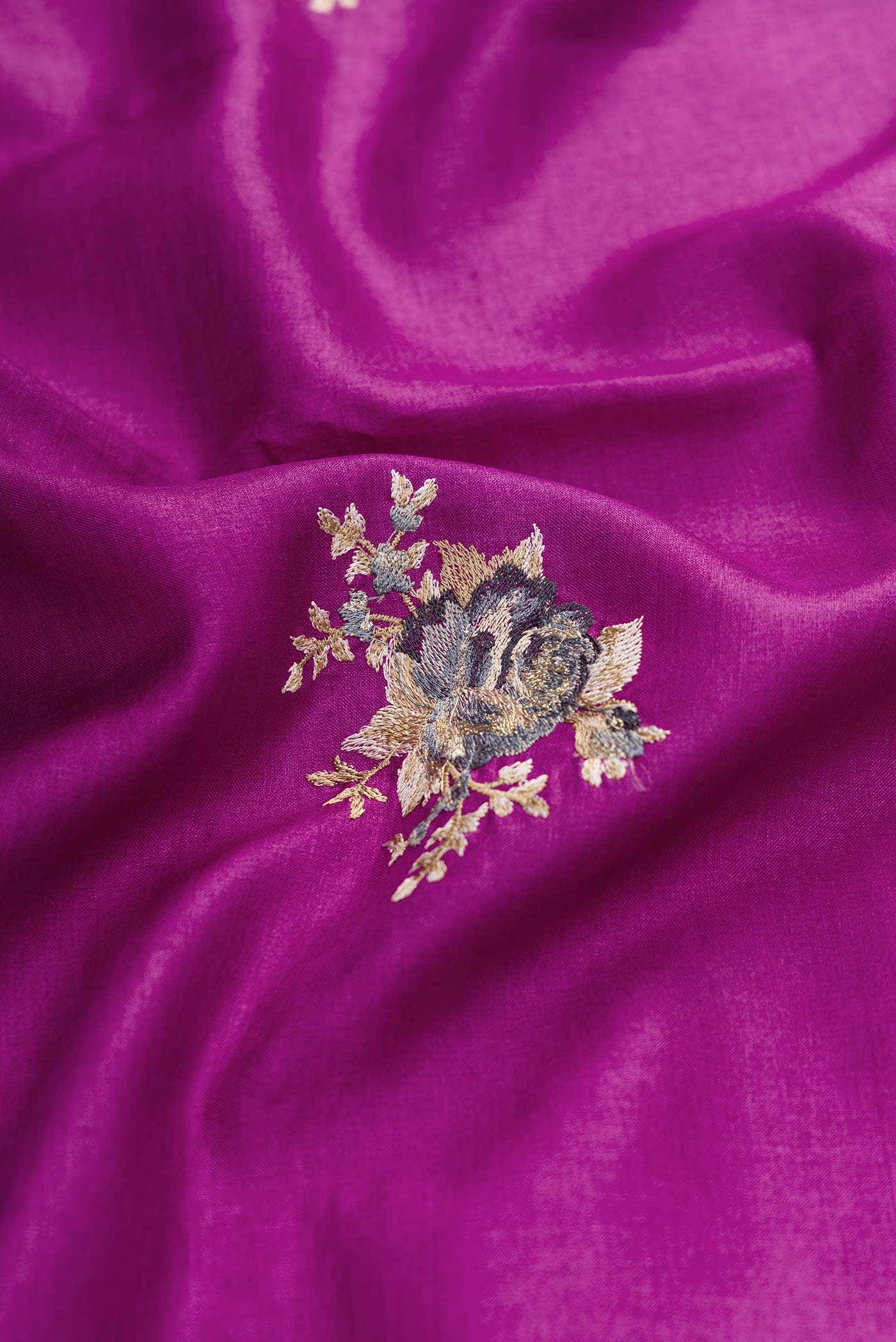 Purple Tussar Silk Saree