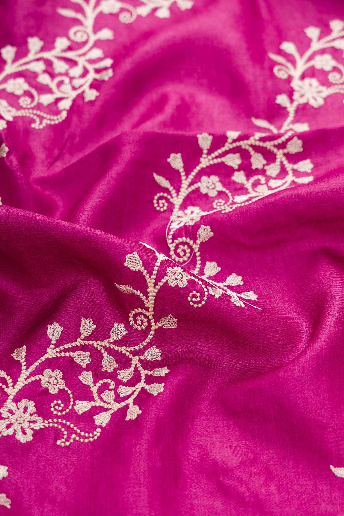 Purple Tussar Silk Saree