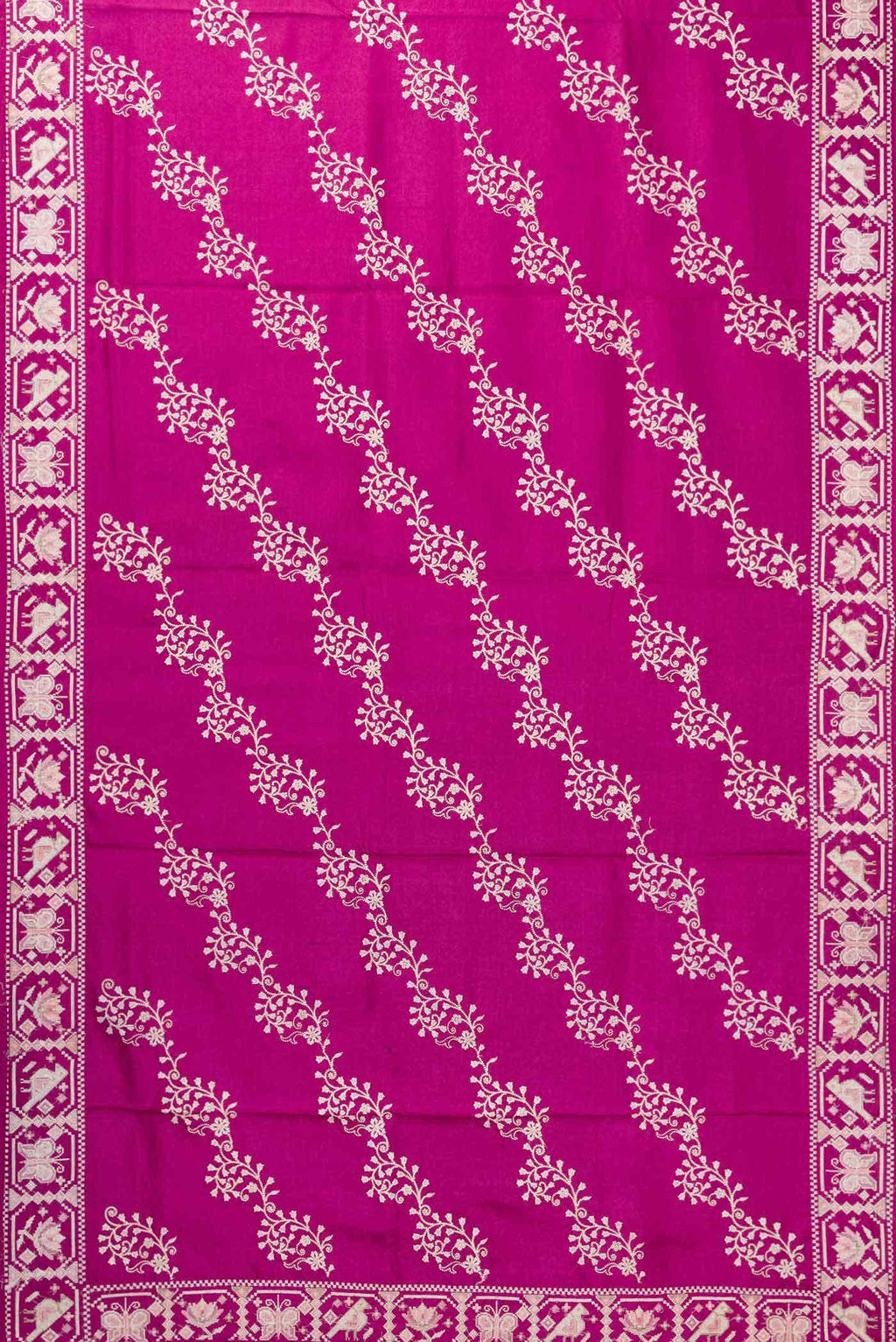 Purple Tussar Silk Saree
