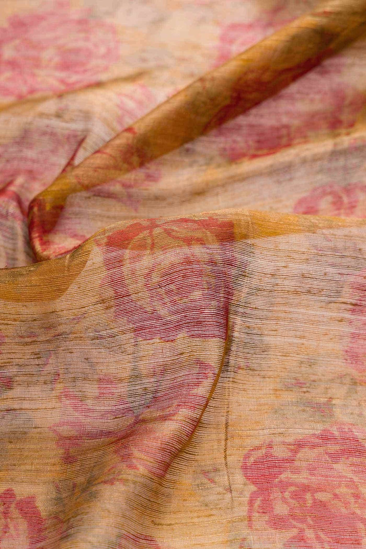 Mehandi Green Dual Tone Tussar Silk Saree