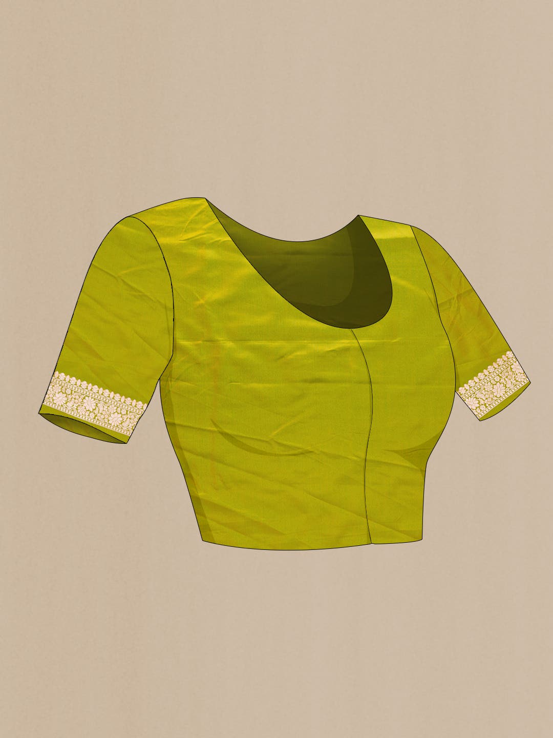 Green Dual Tone Blended Banarasi Silk Saree