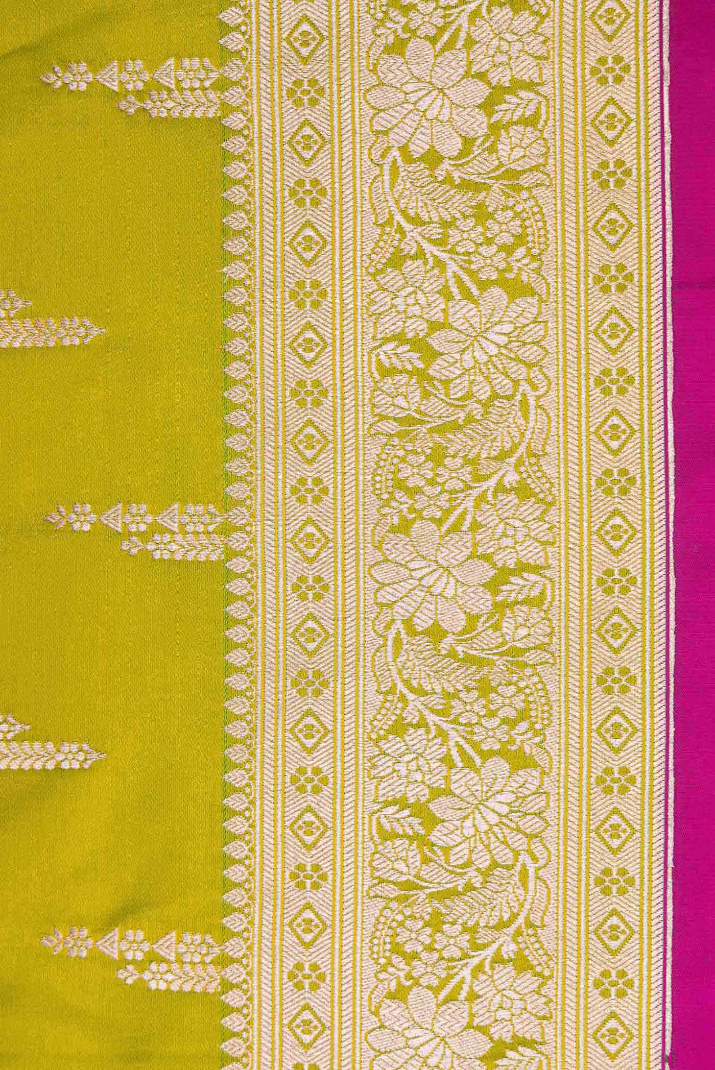 Green Dual Tone Blended Banarasi Silk Saree