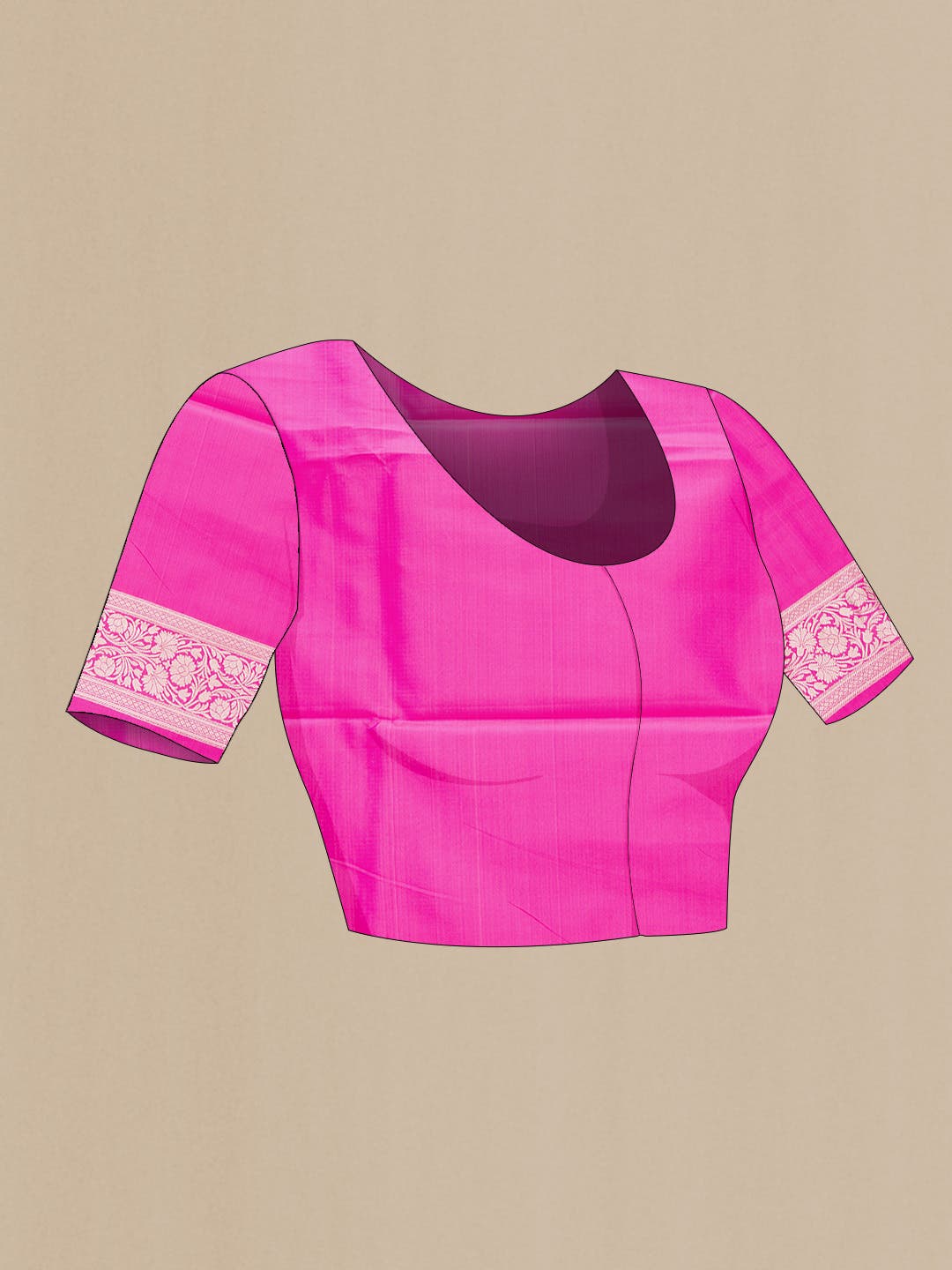 Pink Dual Tone Blended Banarasi Silk Saree