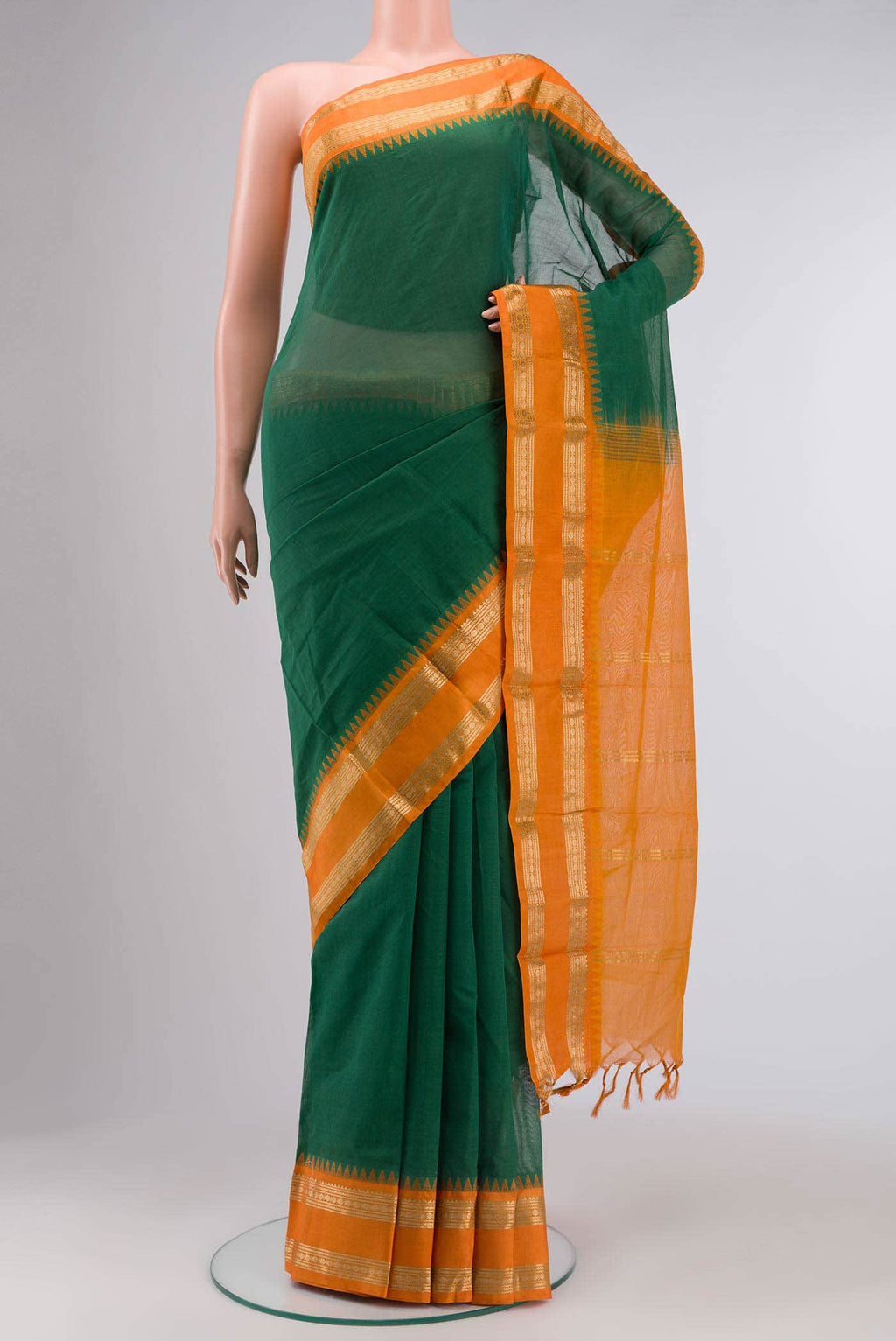 Green Kanchi Cotton Saree