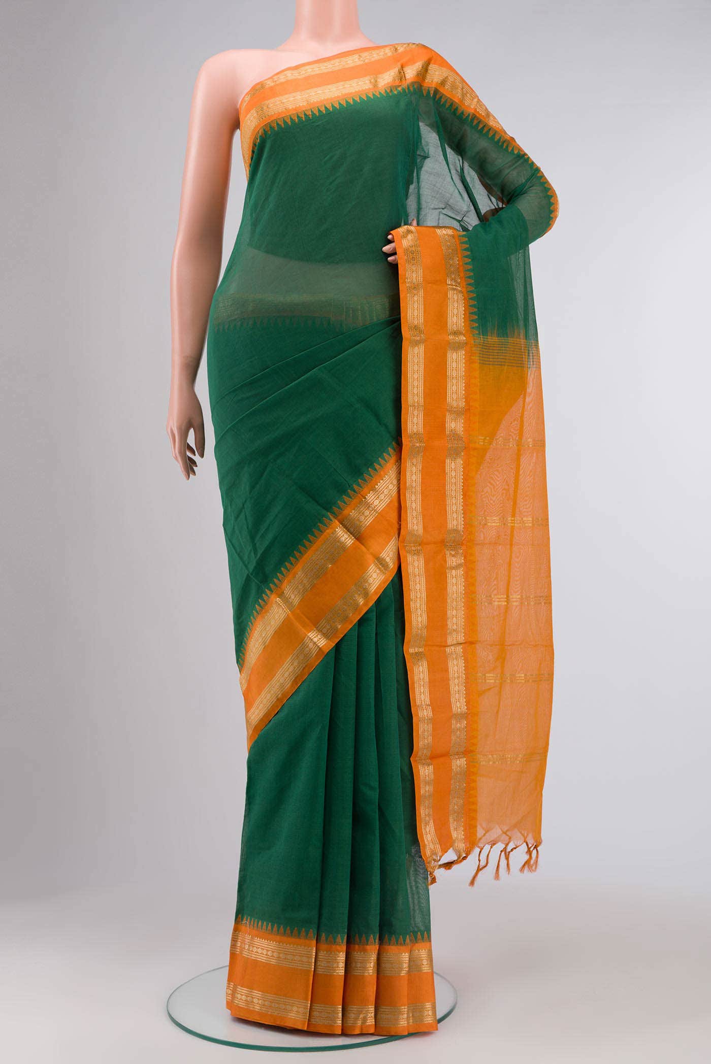Green Kanchi Cotton Saree