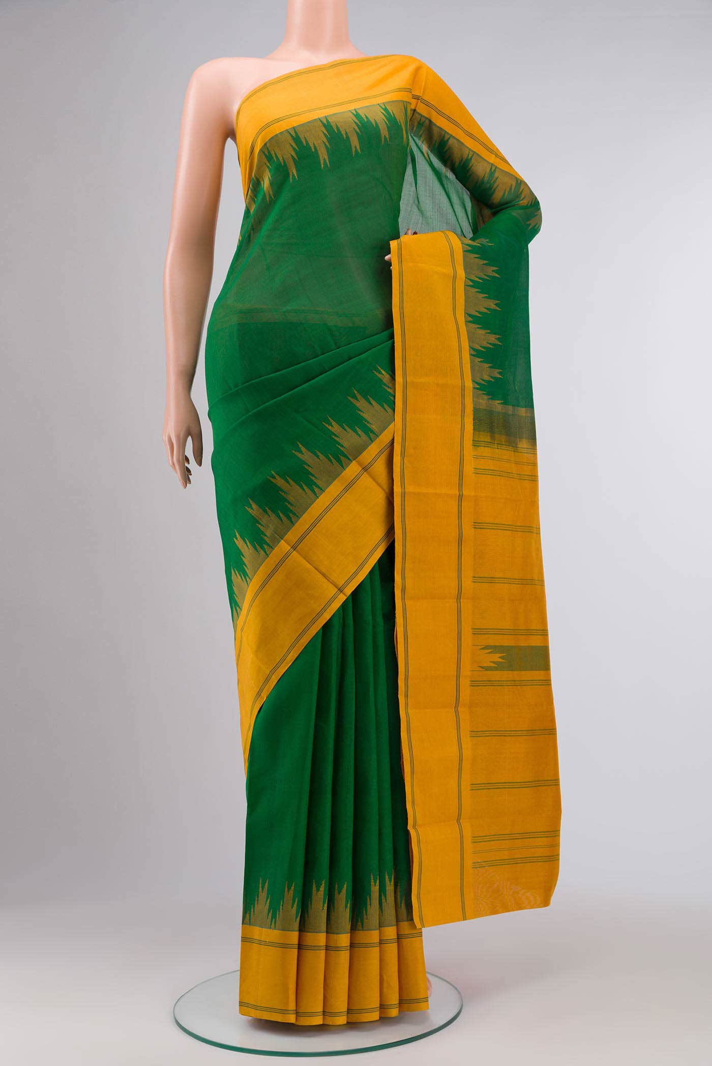 Green Kanchi Cotton Saree