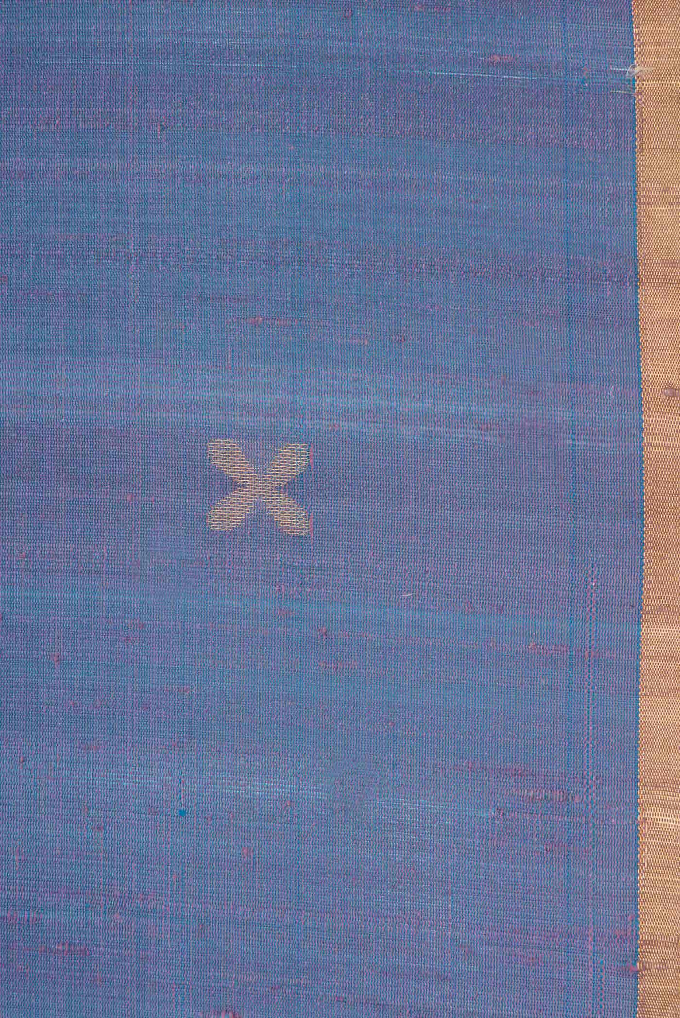 Mist Blue Dual Tone Raw Silk Saree
