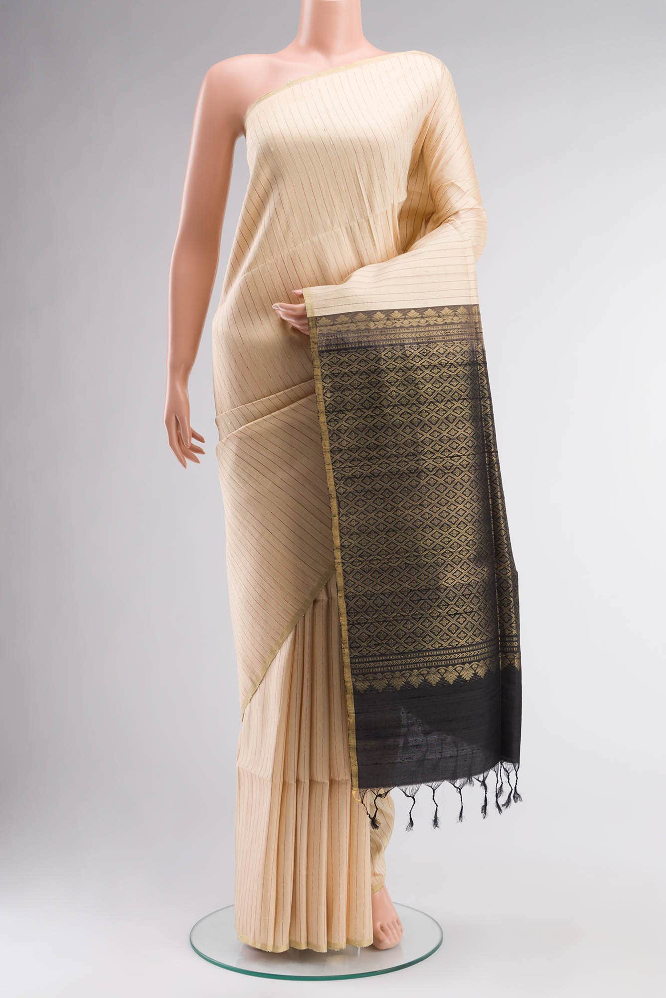 Sandal Raw Silk Saree