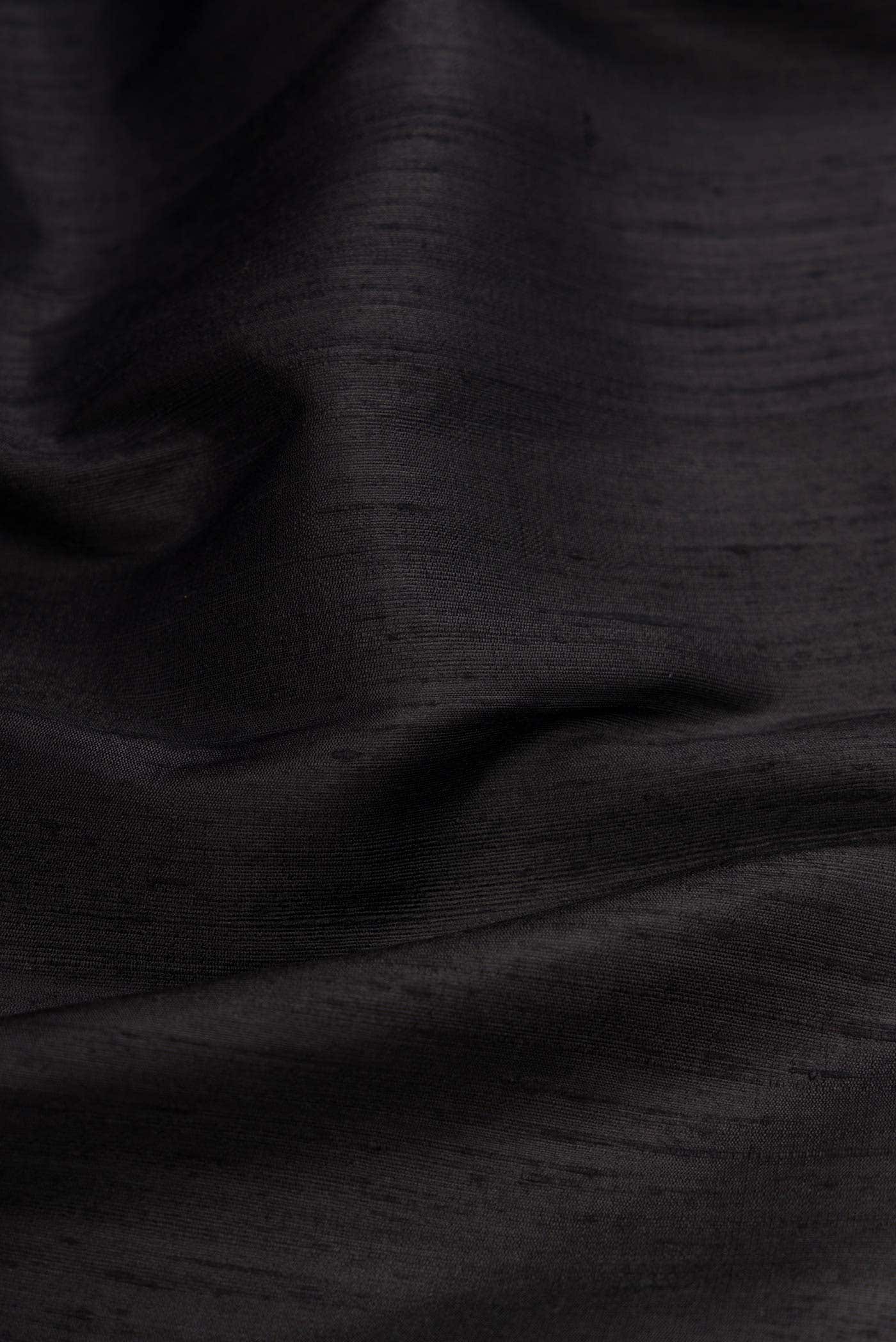 Black Raw Silk Saree