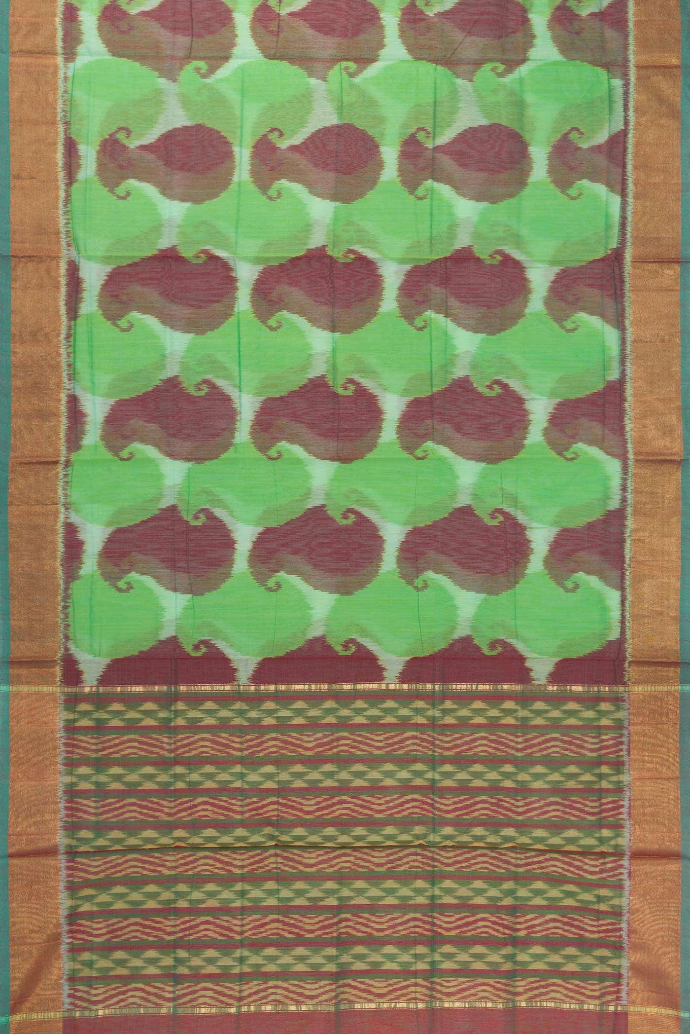 Green Silk Cotton Saree