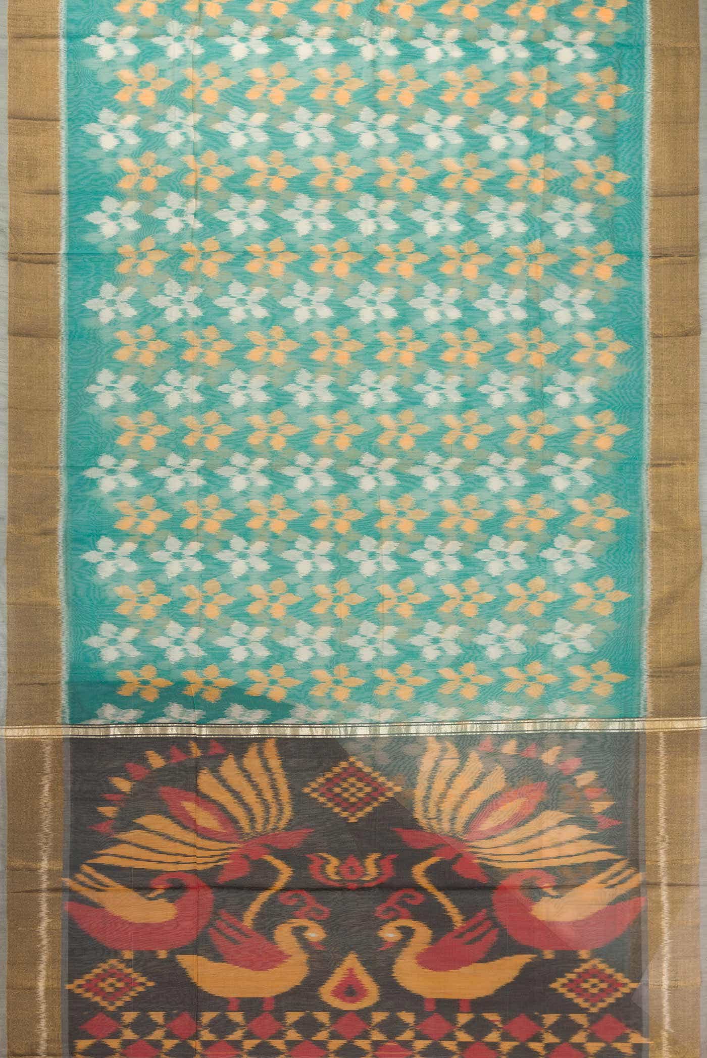 Green Silk Cotton Saree