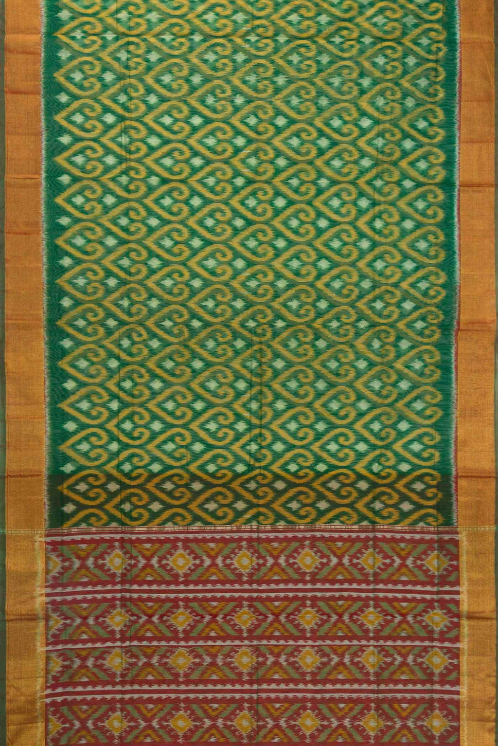 Green Silk Cotton Saree
