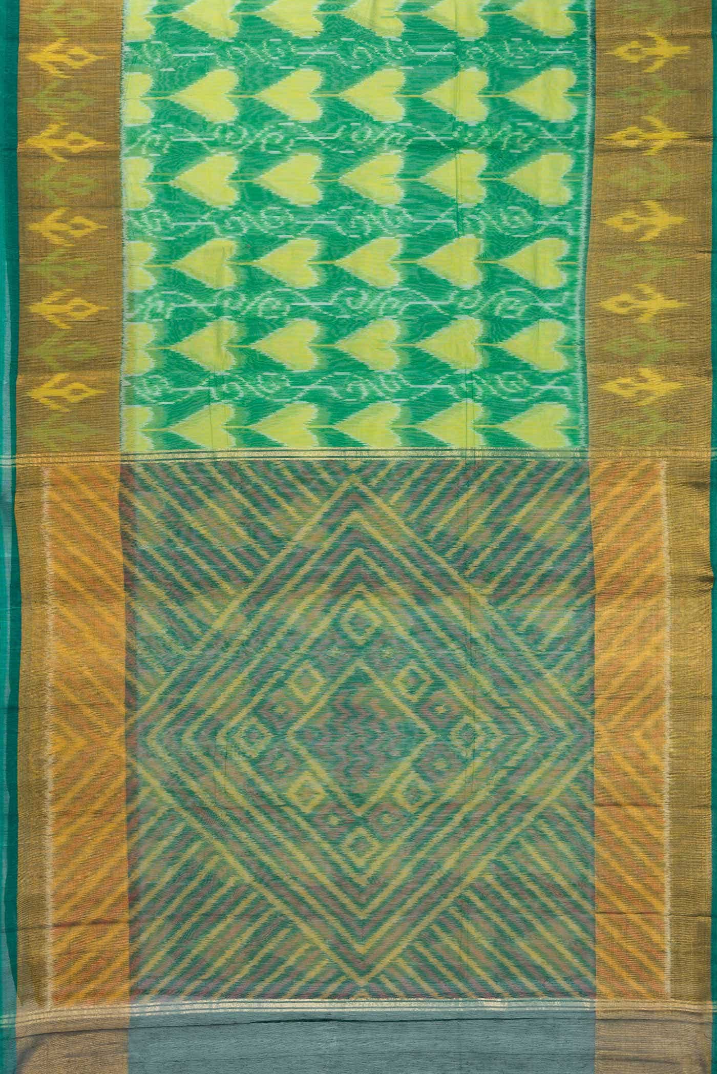 Green Dual Tone Silk Cotton Saree
