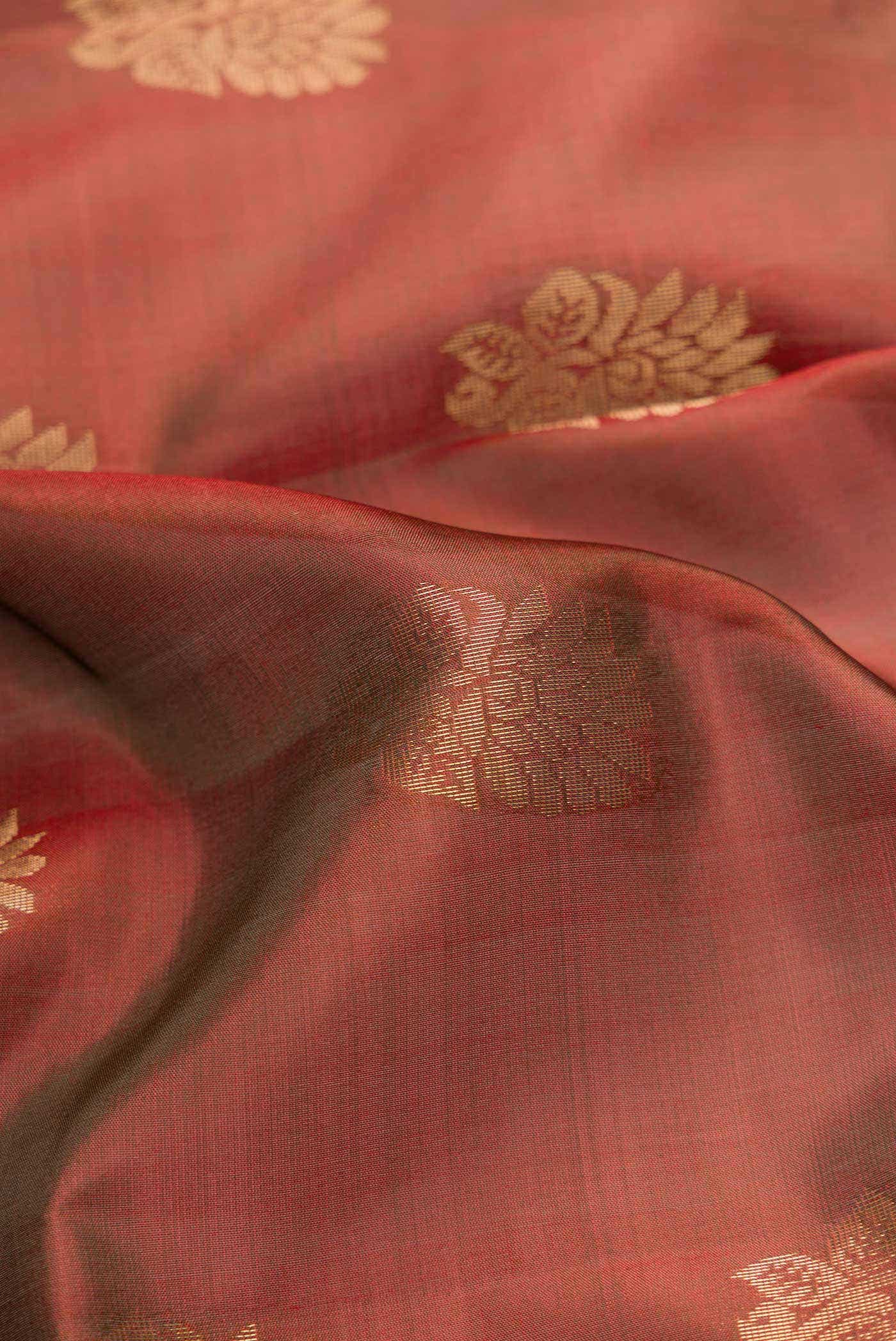 Maroon Dual Tone Soft Silk Saree
