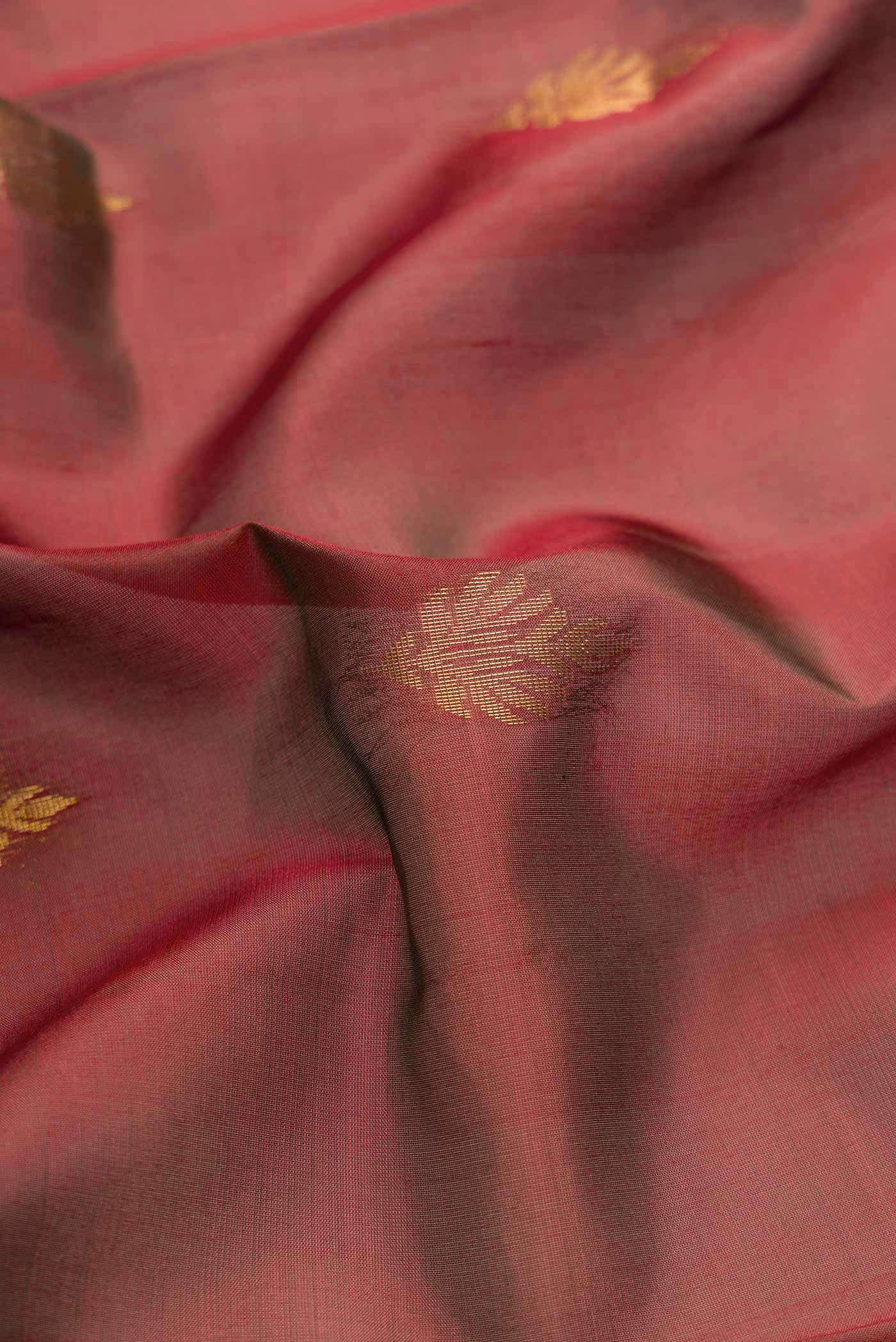 Maroon Dual Tone Soft Silk Saree