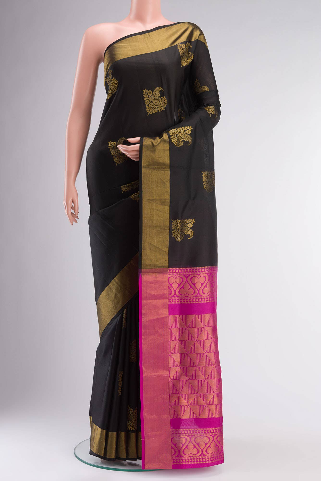 Black Soft Silk Saree
