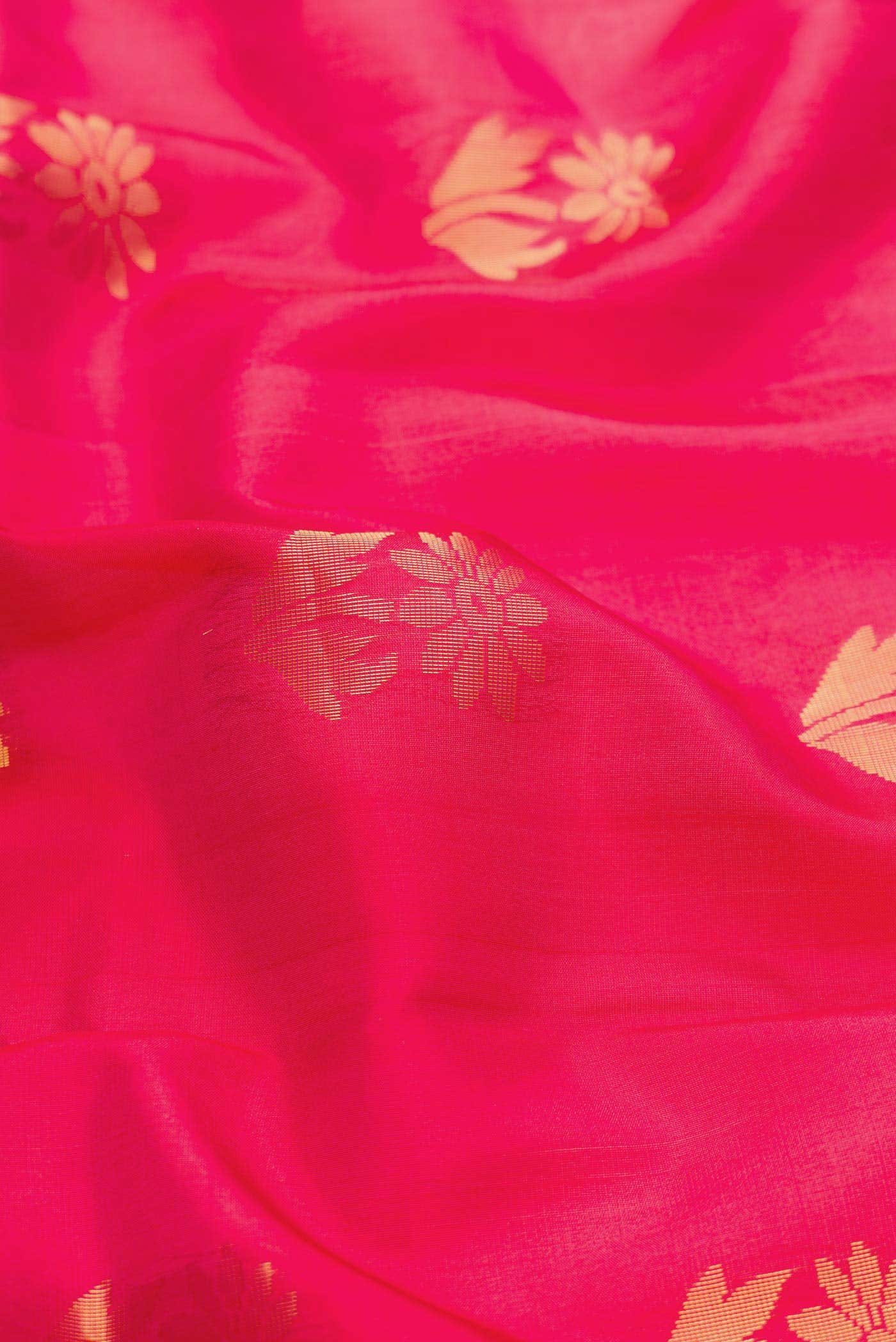 Dark Pink Dual Tone Soft Silk Saree