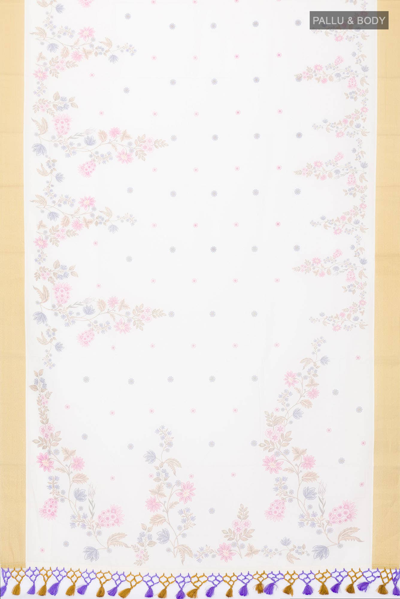 Off White Kerala Cotton Saree