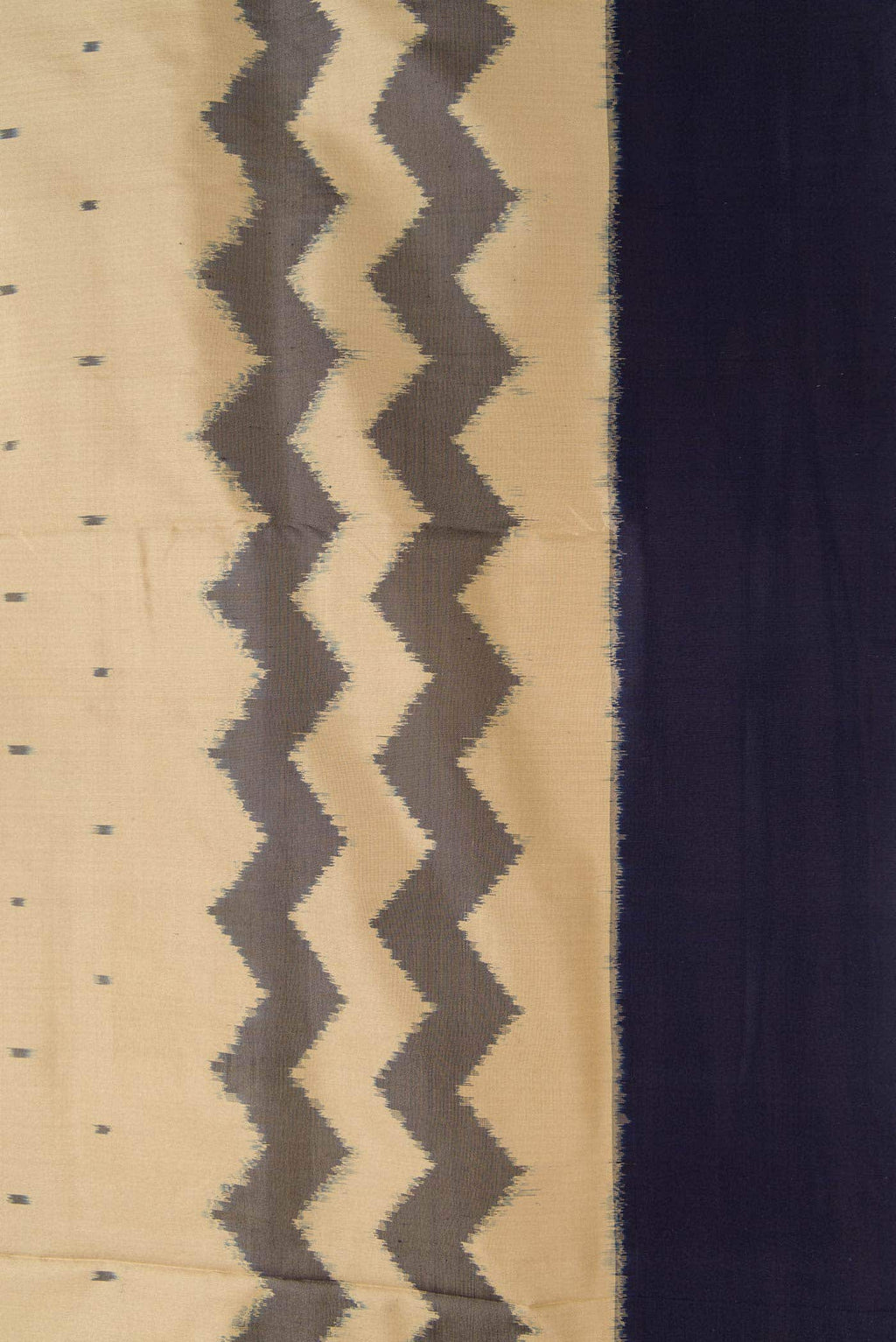 Beige Double Ikat Saree