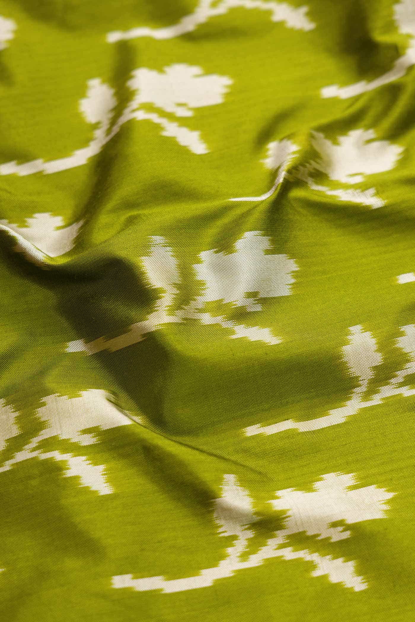 Mehandi Green Double Ikat Saree