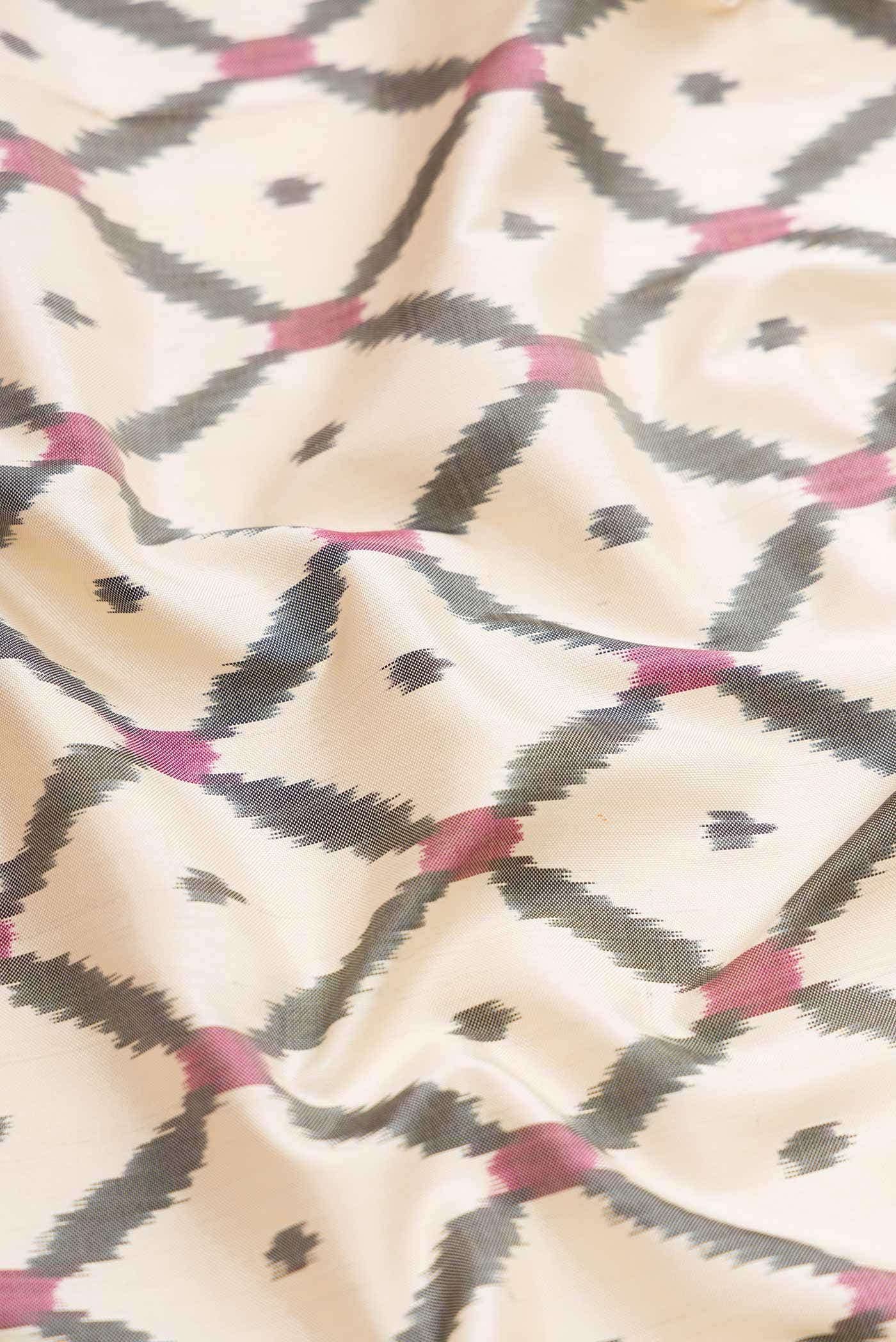 Beige Double Ikat Saree