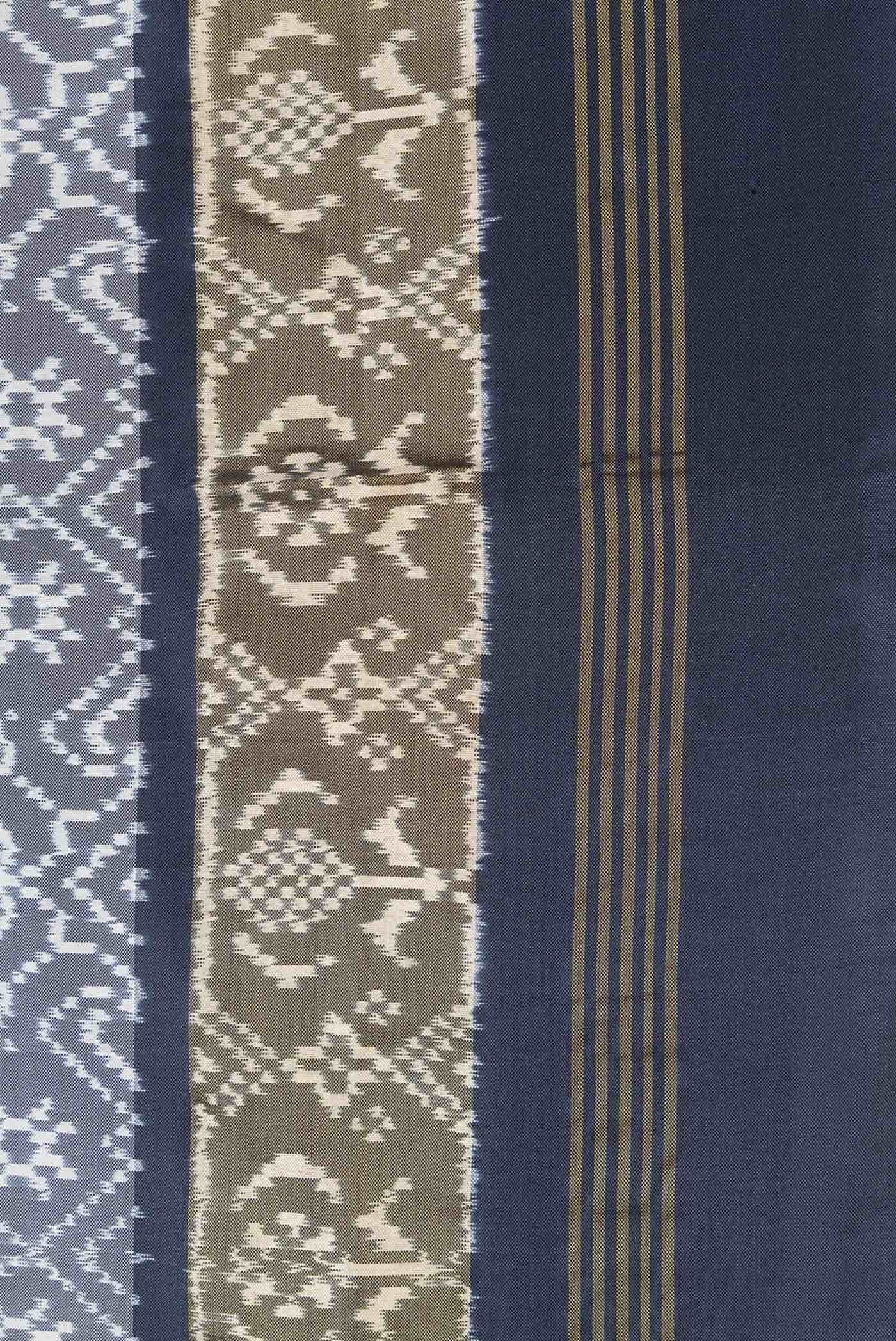 Grey Double Ikat Saree