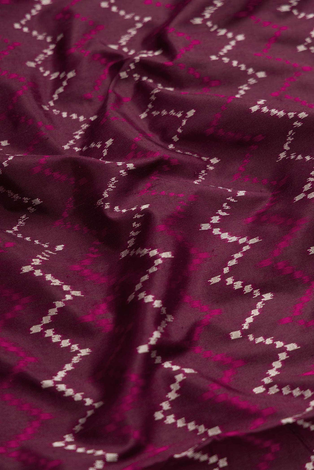 Brown Dual Tone Double Ikat Saree