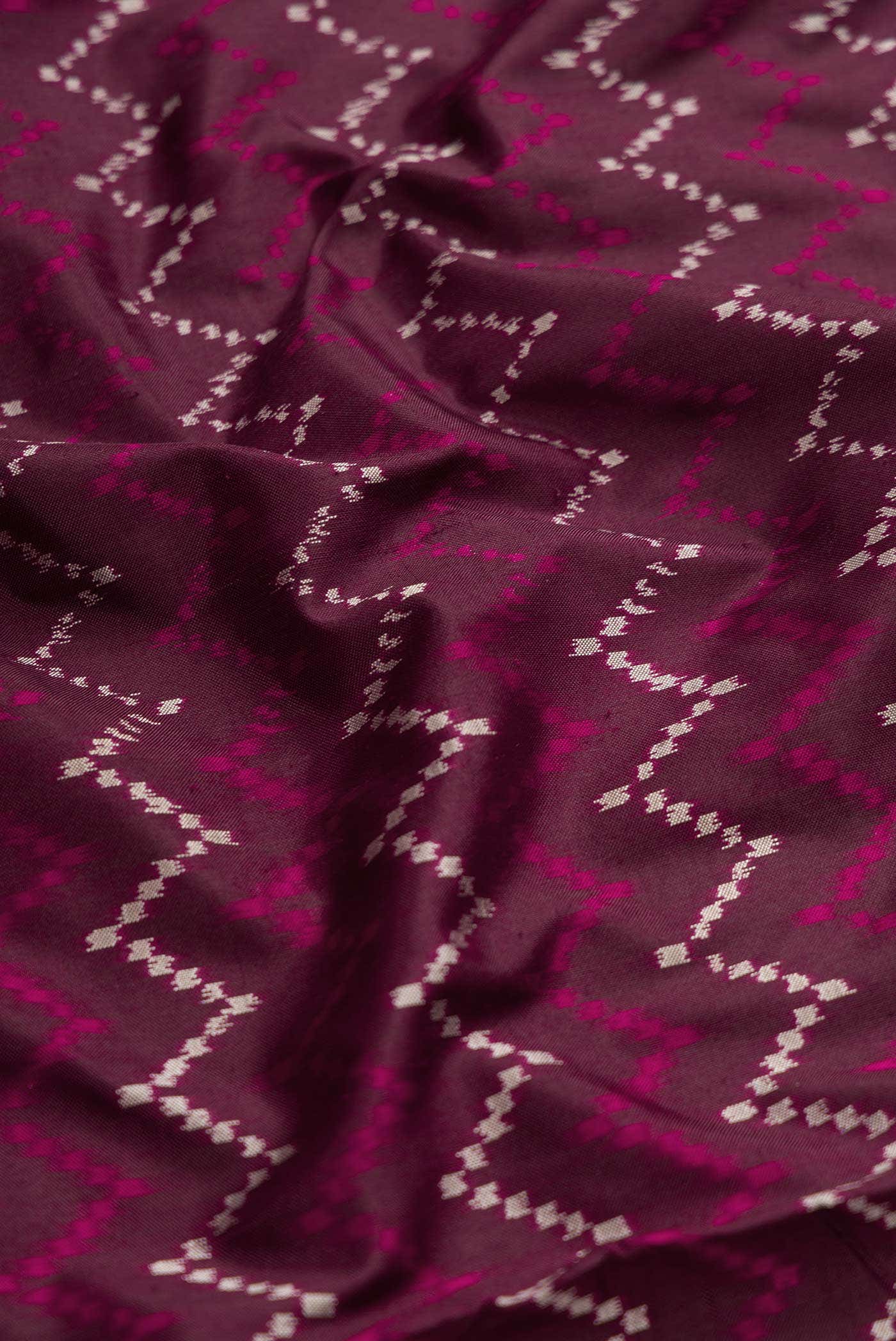 Brown Dual Tone Double Ikat Saree