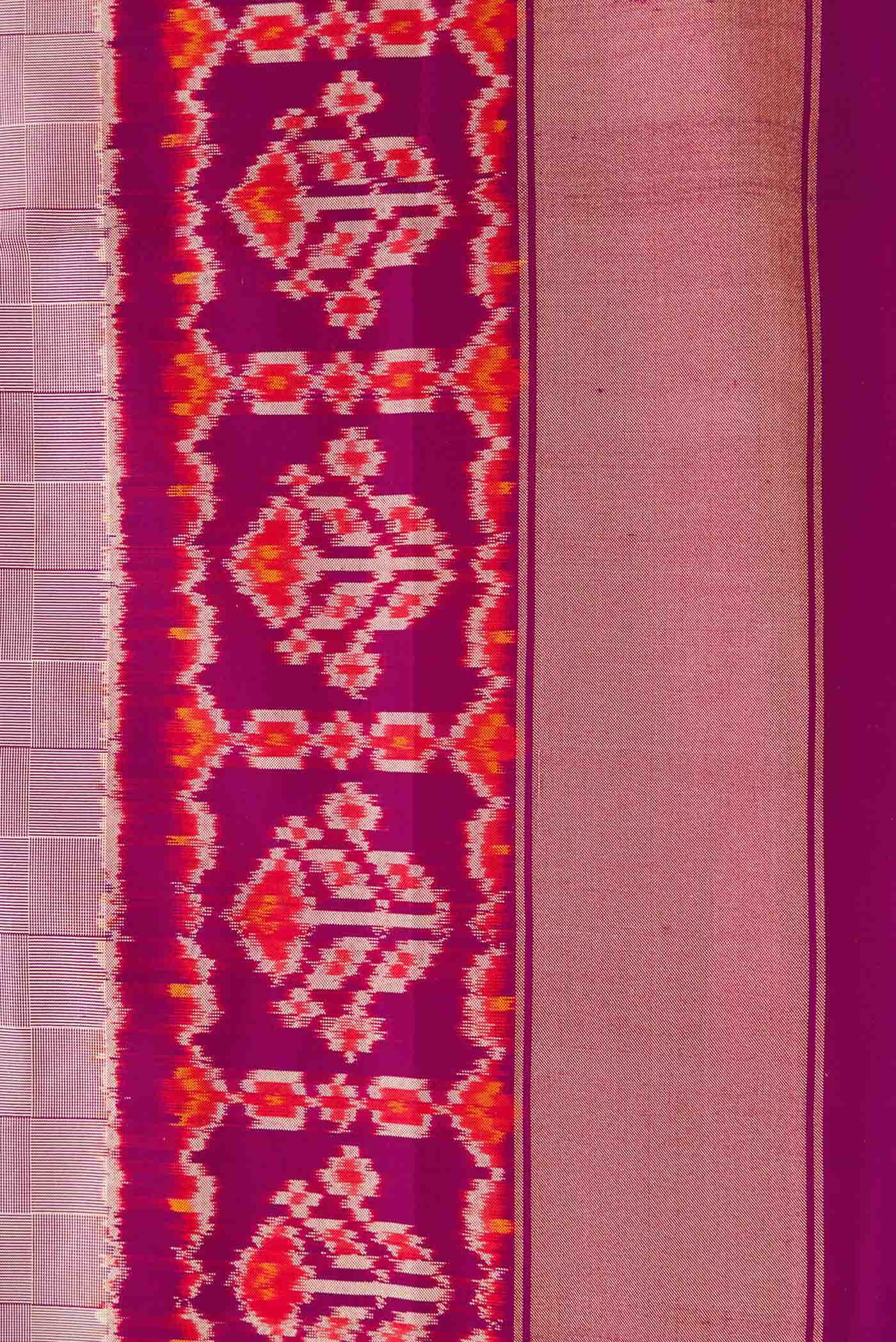 Pink Double Ikat Saree
