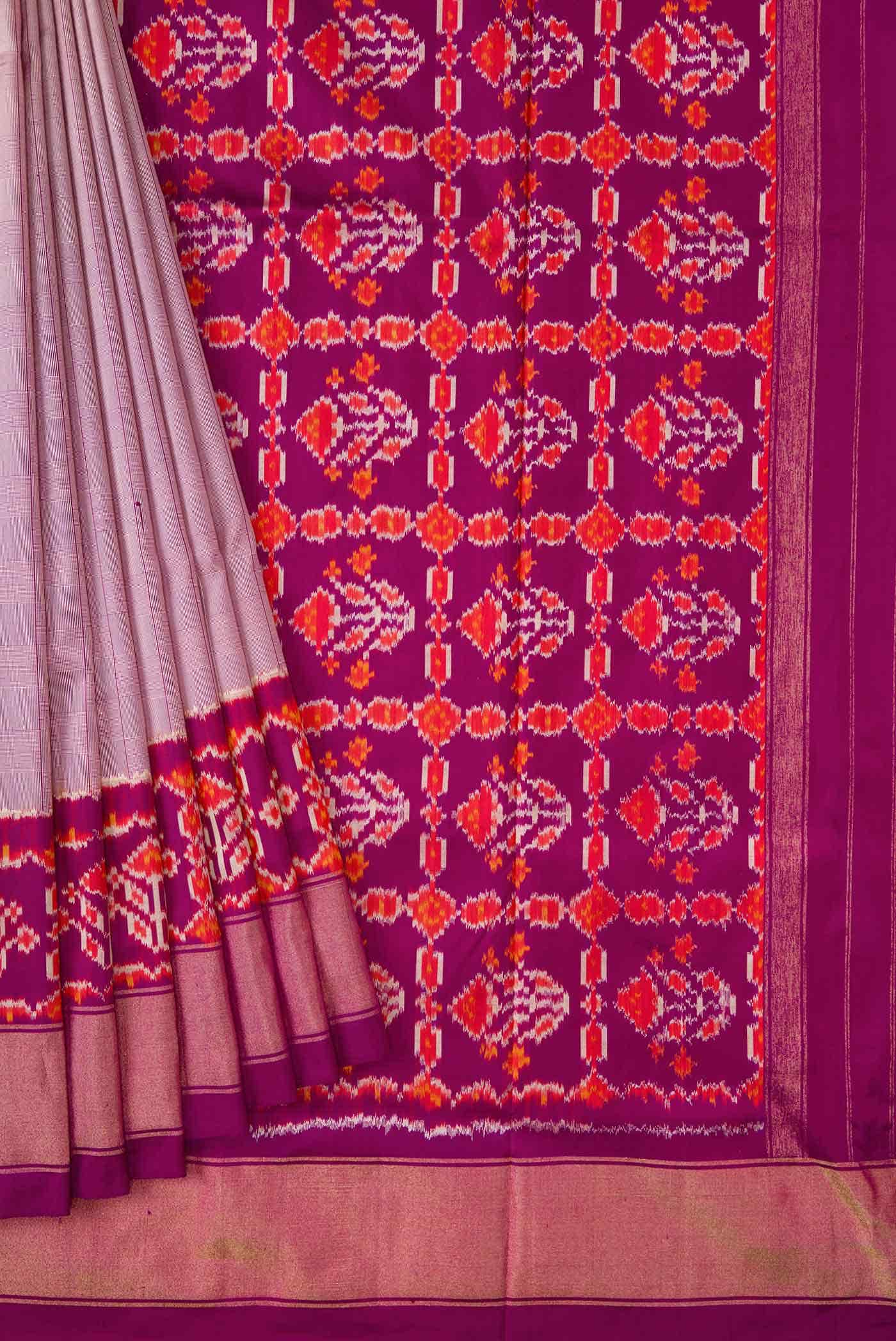 Pink Double Ikat Saree