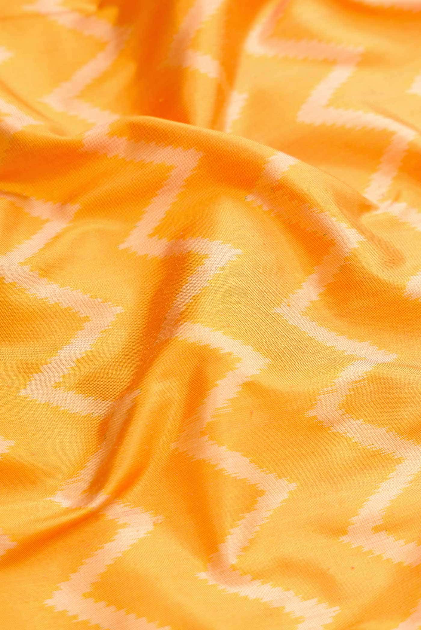 Mustard Dual Tone Double Ikat Saree