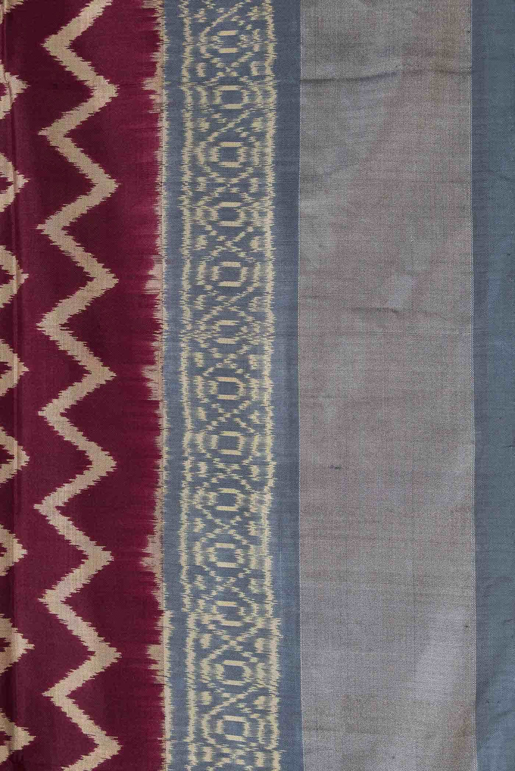 Maroon Double Ikat Saree