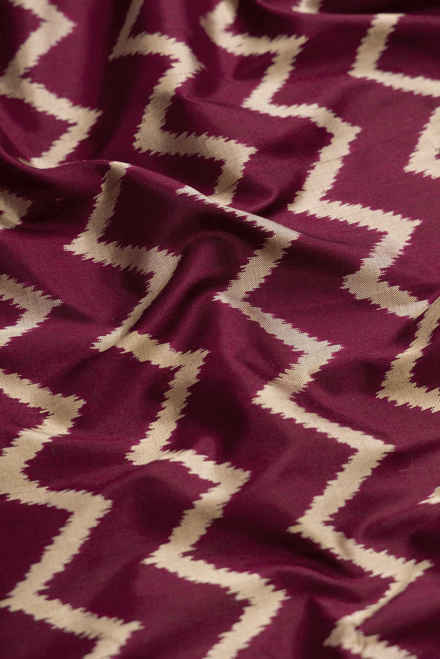 Maroon Double Ikat Saree