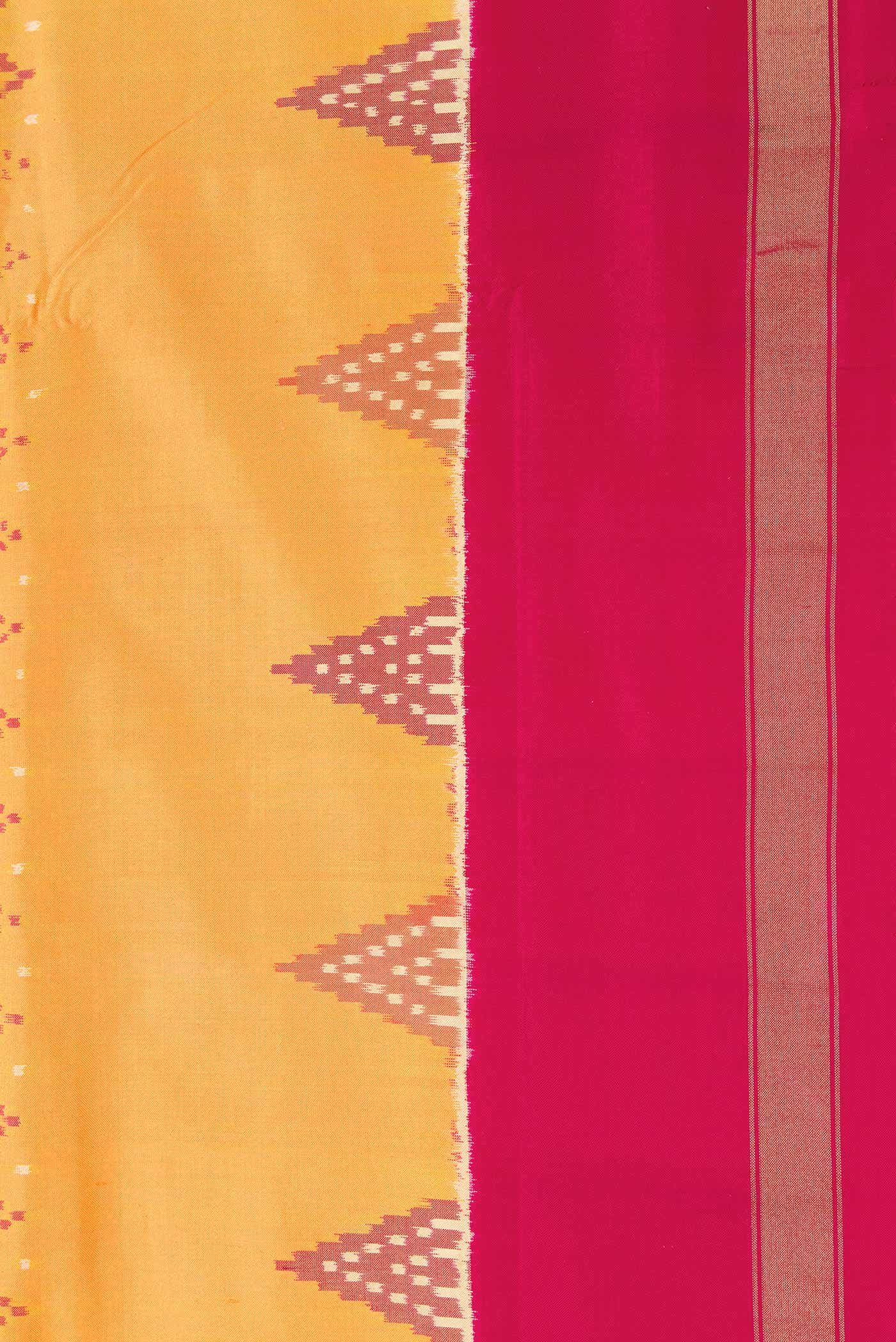 Mustard Double Ikat Saree