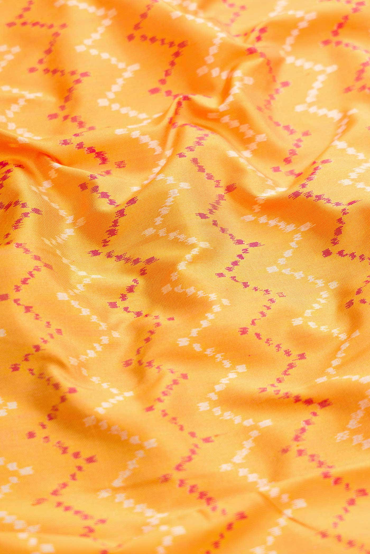 Mustard Double Ikat Saree