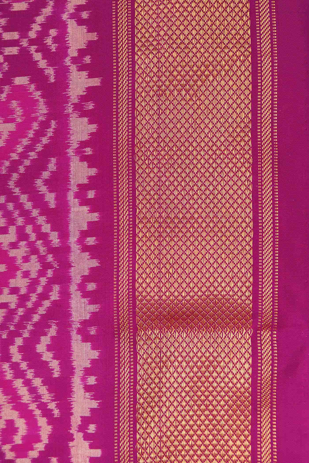 Magenta Double Ikat Saree