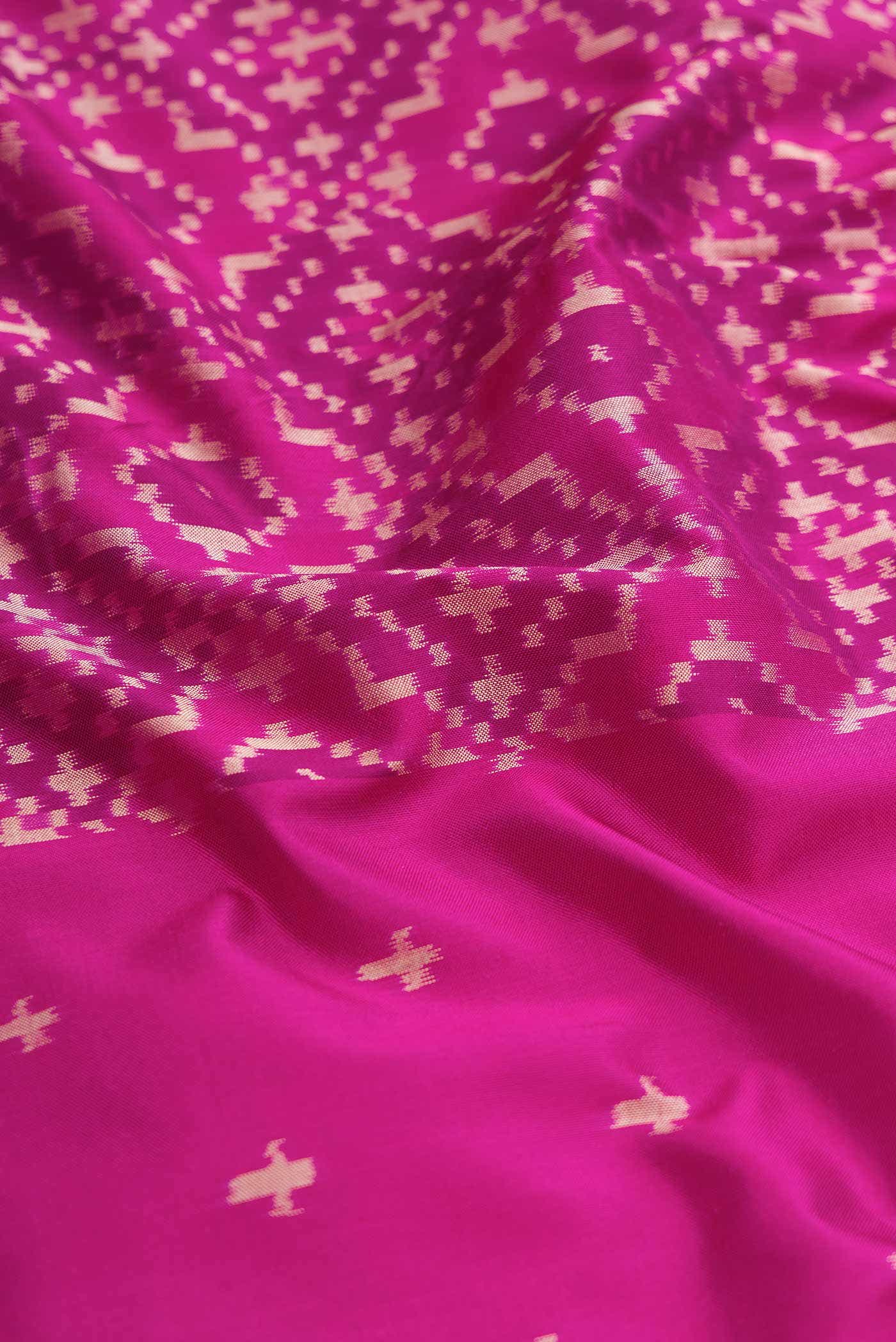 Magenta Double Ikat Saree