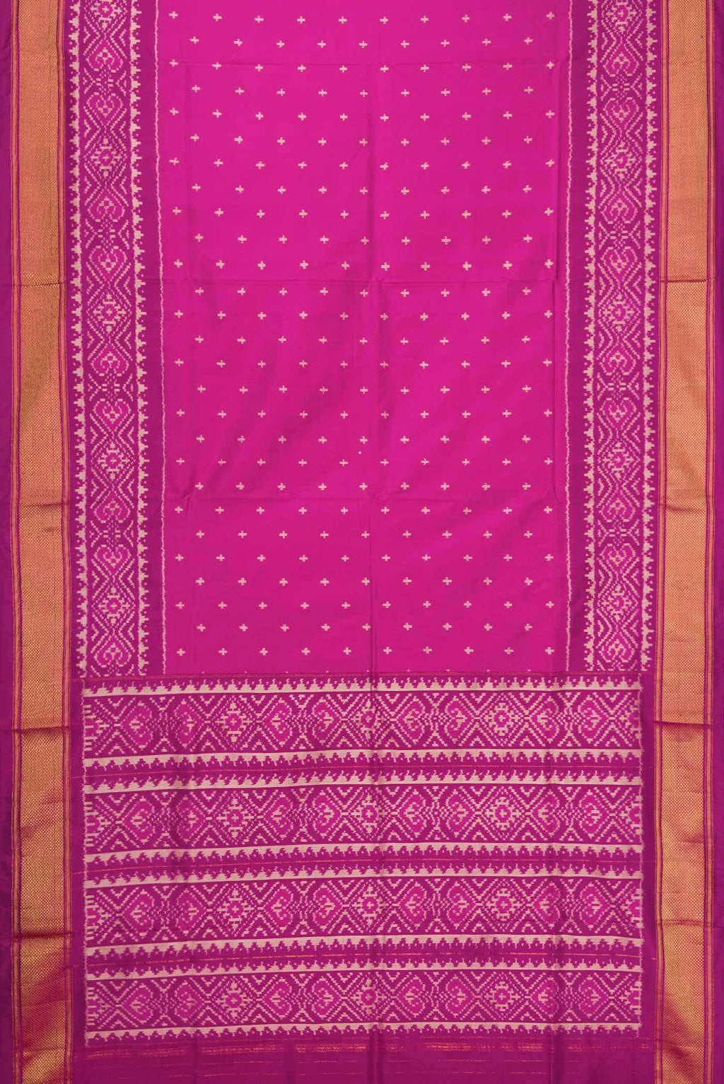 Magenta Double Ikat Saree