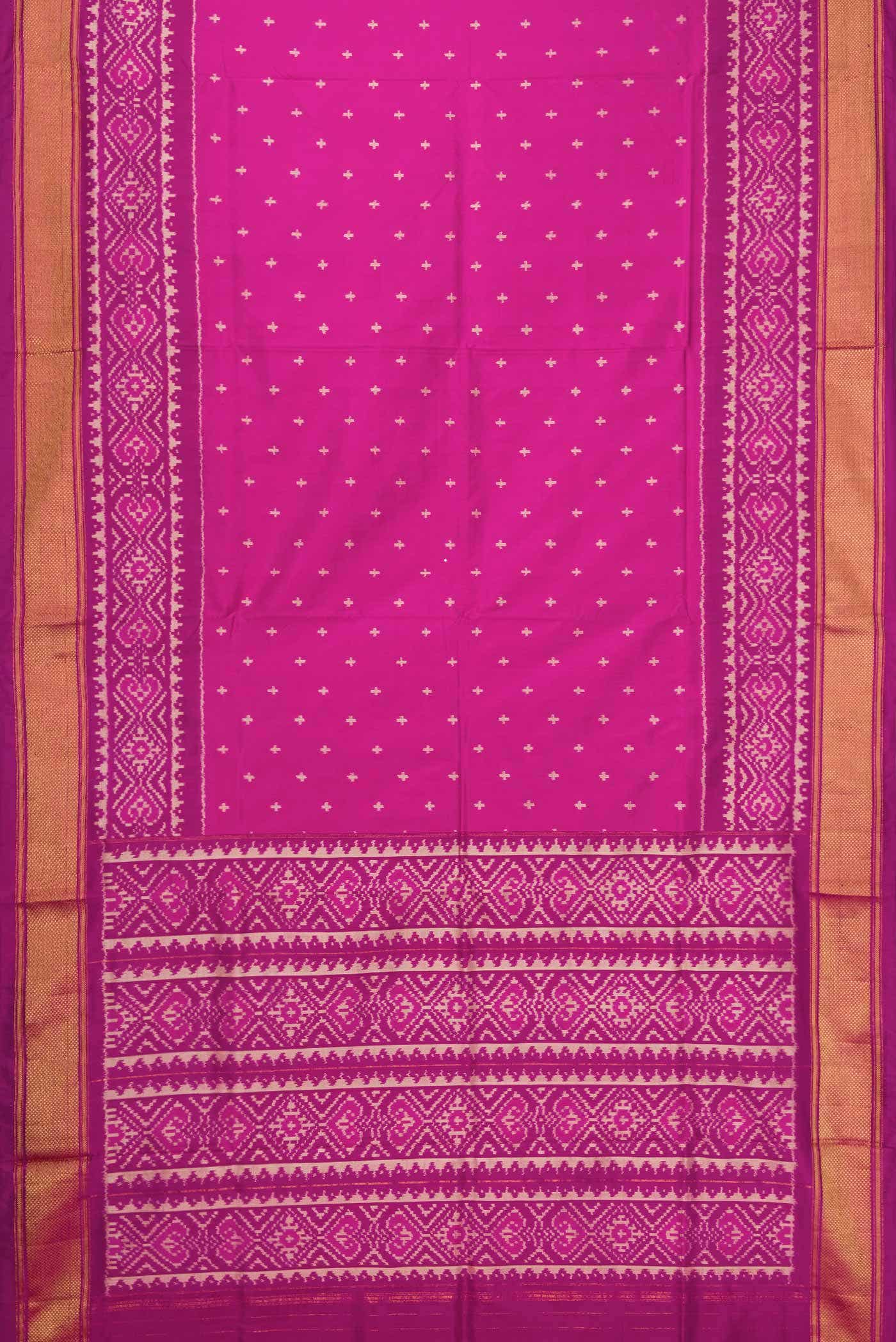 Magenta Double Ikat Saree
