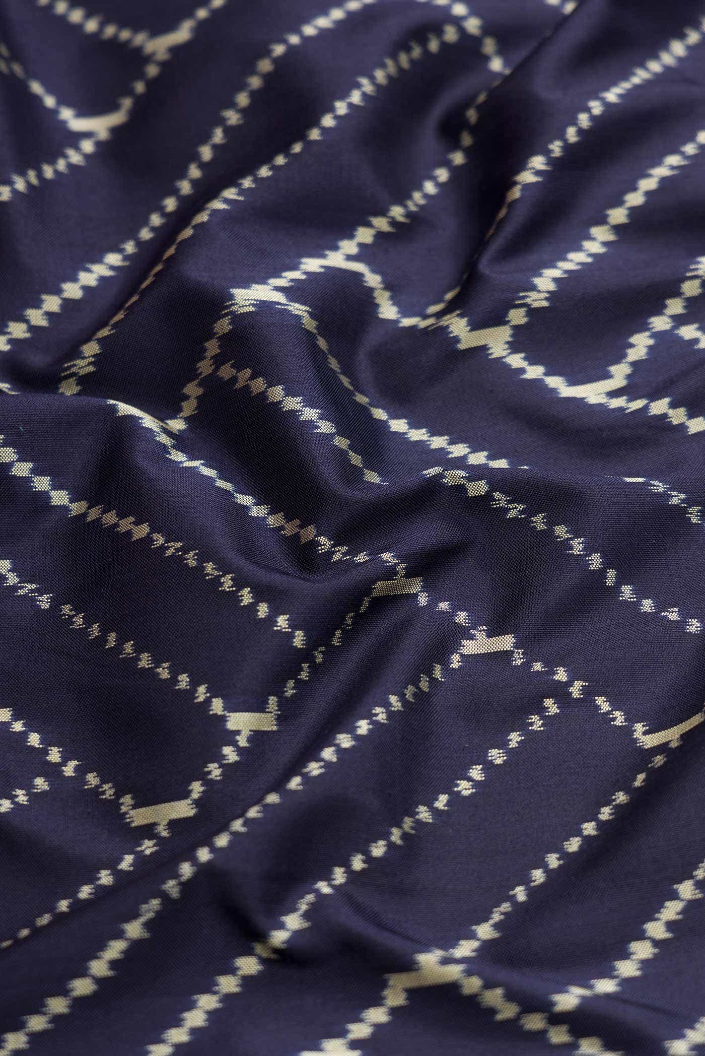 Navy Blue Double Ikat Saree