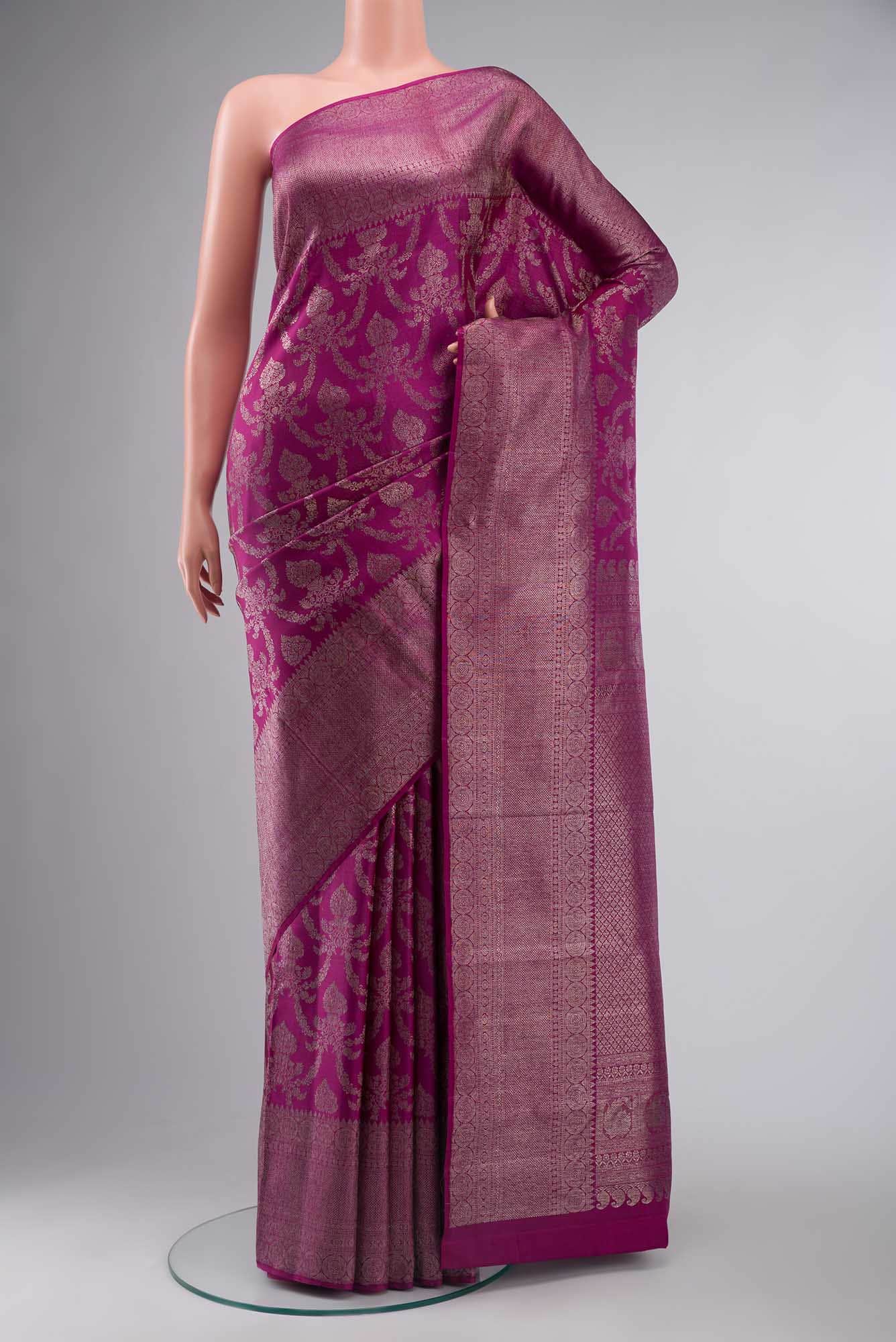 Magenta Kanchipuram Silk Saree