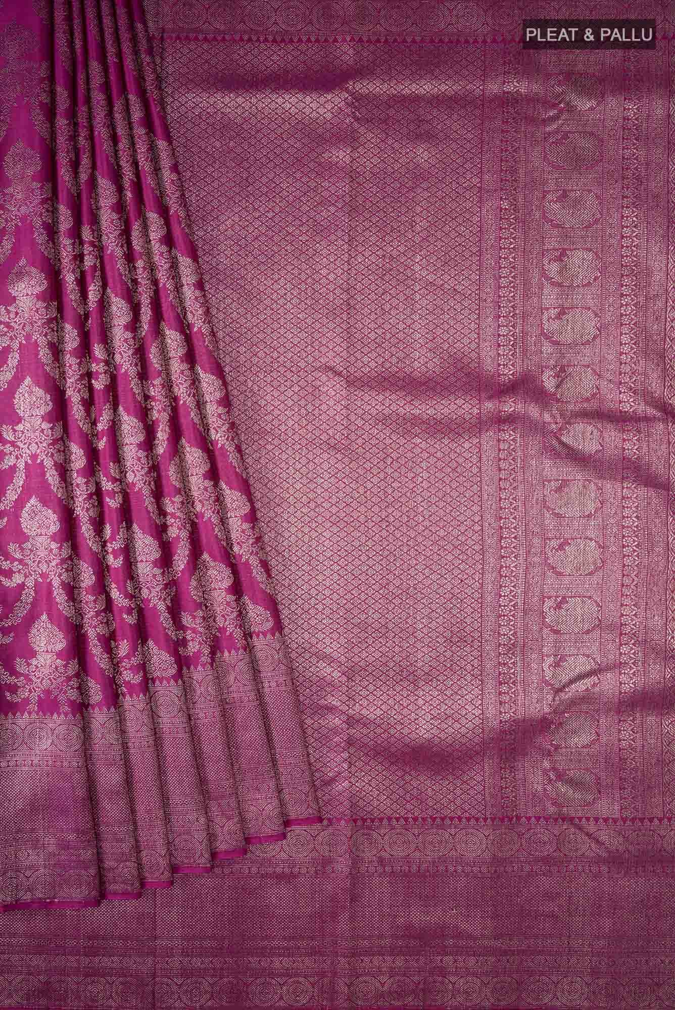 Magenta Kanchipuram Silk Saree