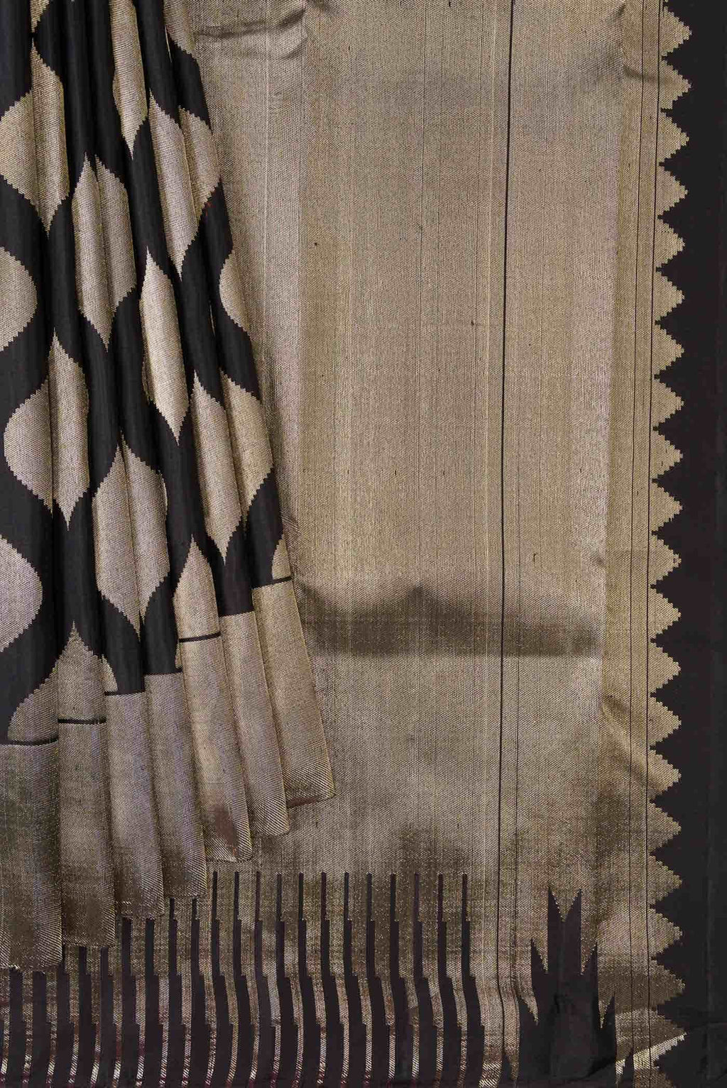 Black Kanchipuram Silk Saree