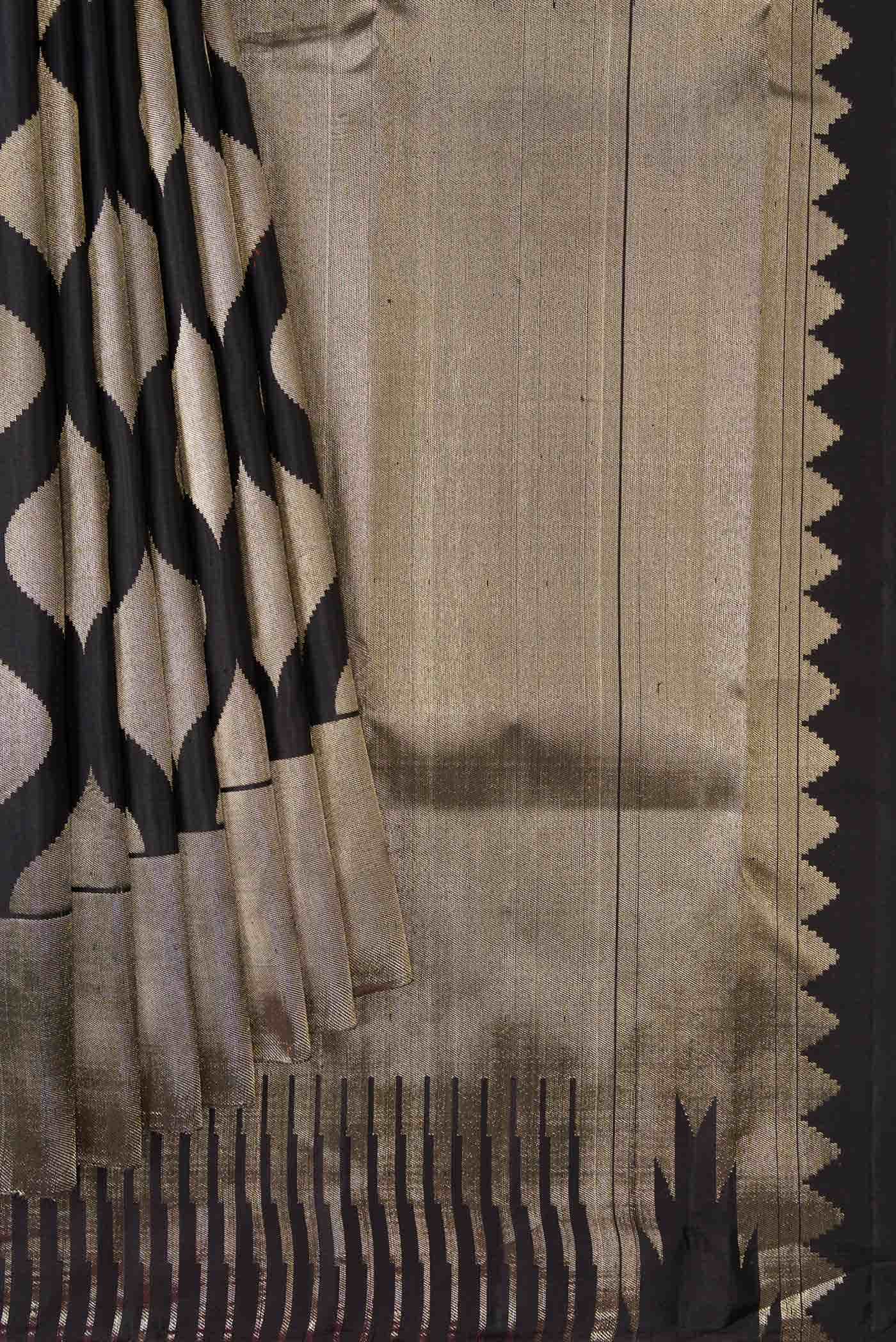 Black Kanchipuram Silk Saree