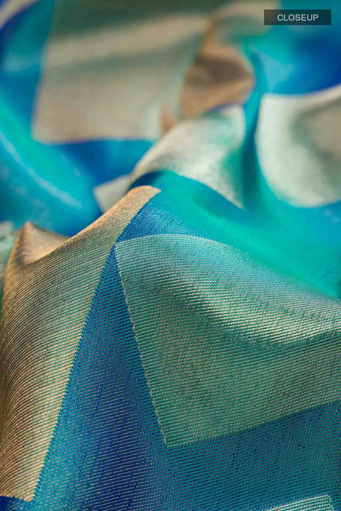 Blue Kanchipuram Silk Saree