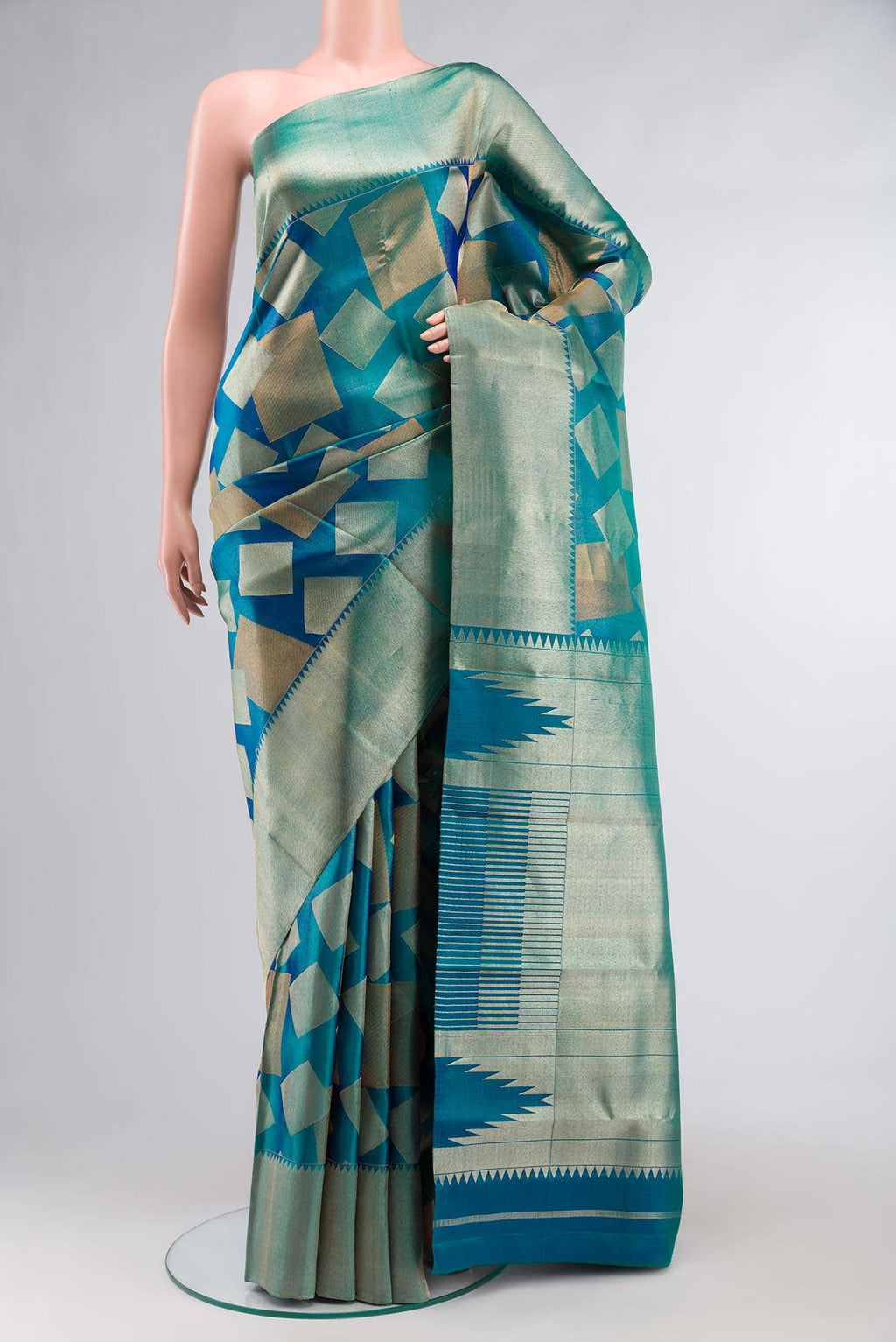 Blue Kanchipuram Silk Saree