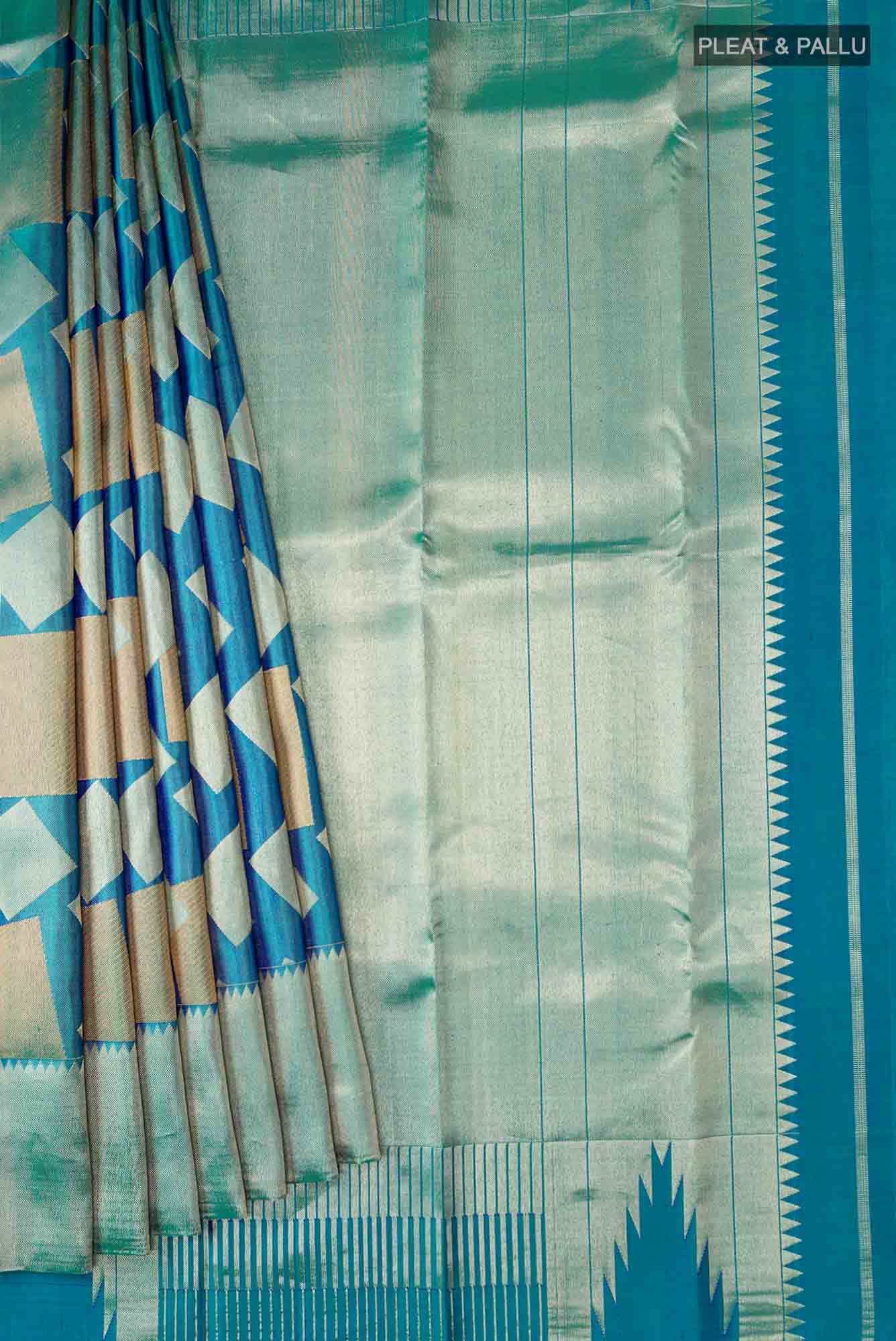 Blue Kanchipuram Silk Saree