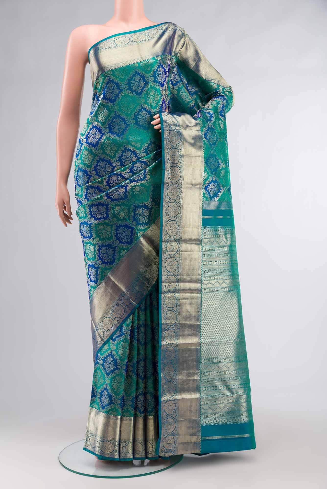 Blue Kanchipuram Silk Saree
