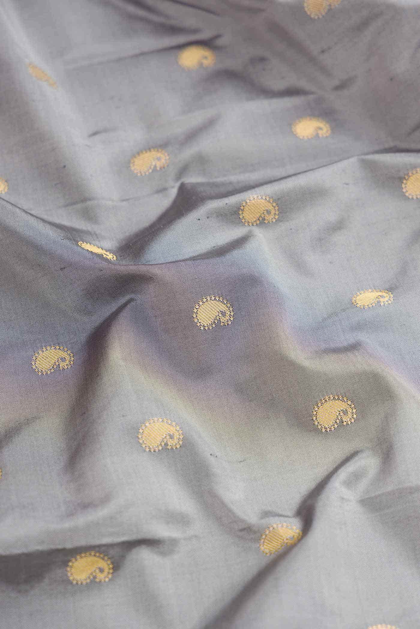 Grey Paithani Silk Saree
